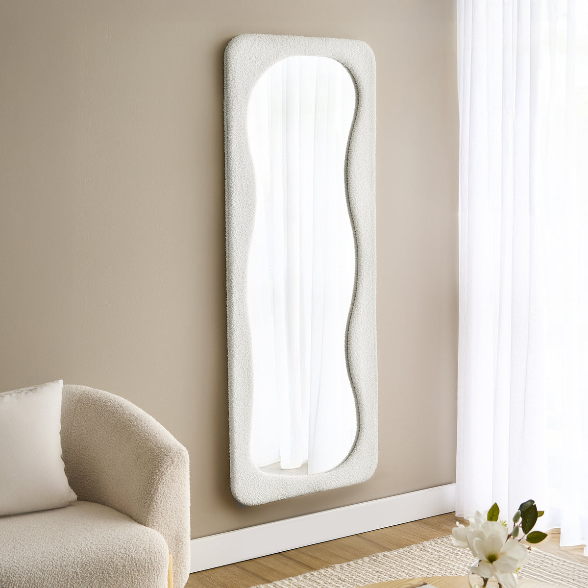 Rhia 160cm Floor Mirror White