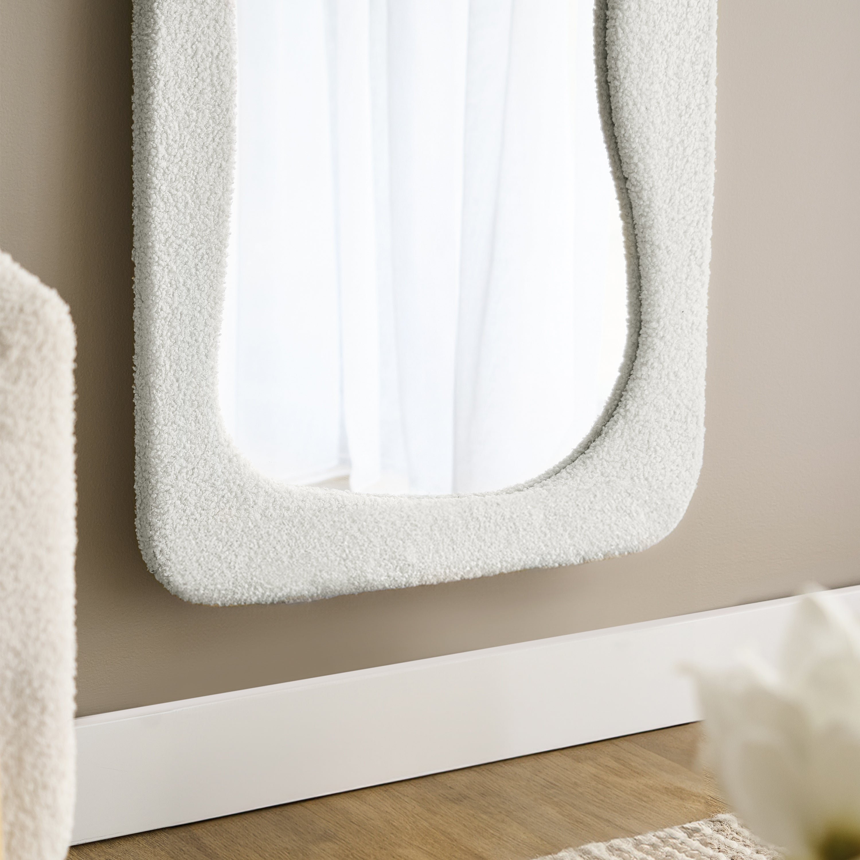 Rhia 160cm Floor Mirror White