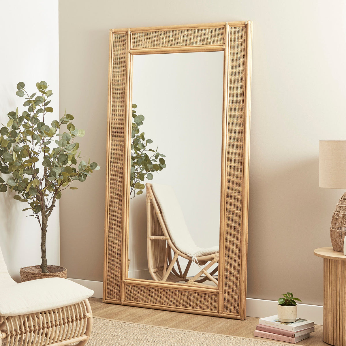 Cove Rattan 180cm Rectangle Mirror