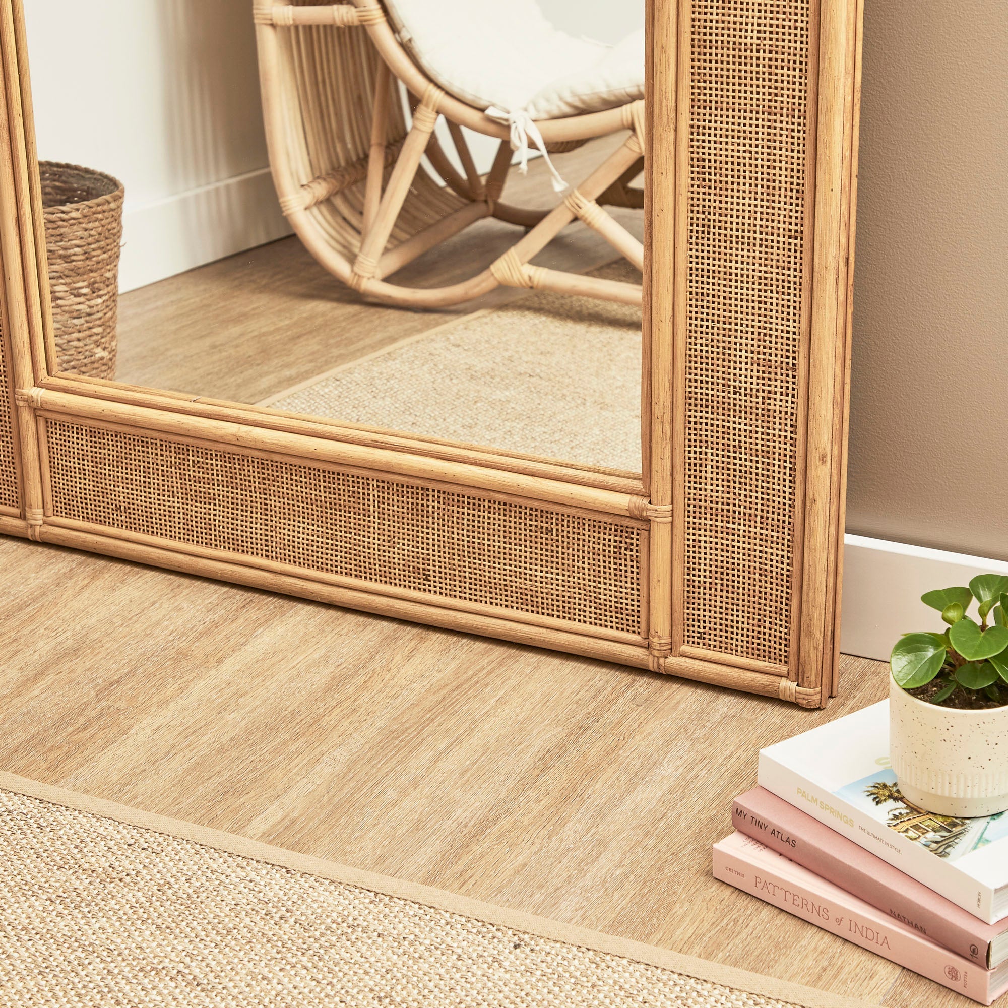 Cove Rattan 180cm Rectangle Mirror