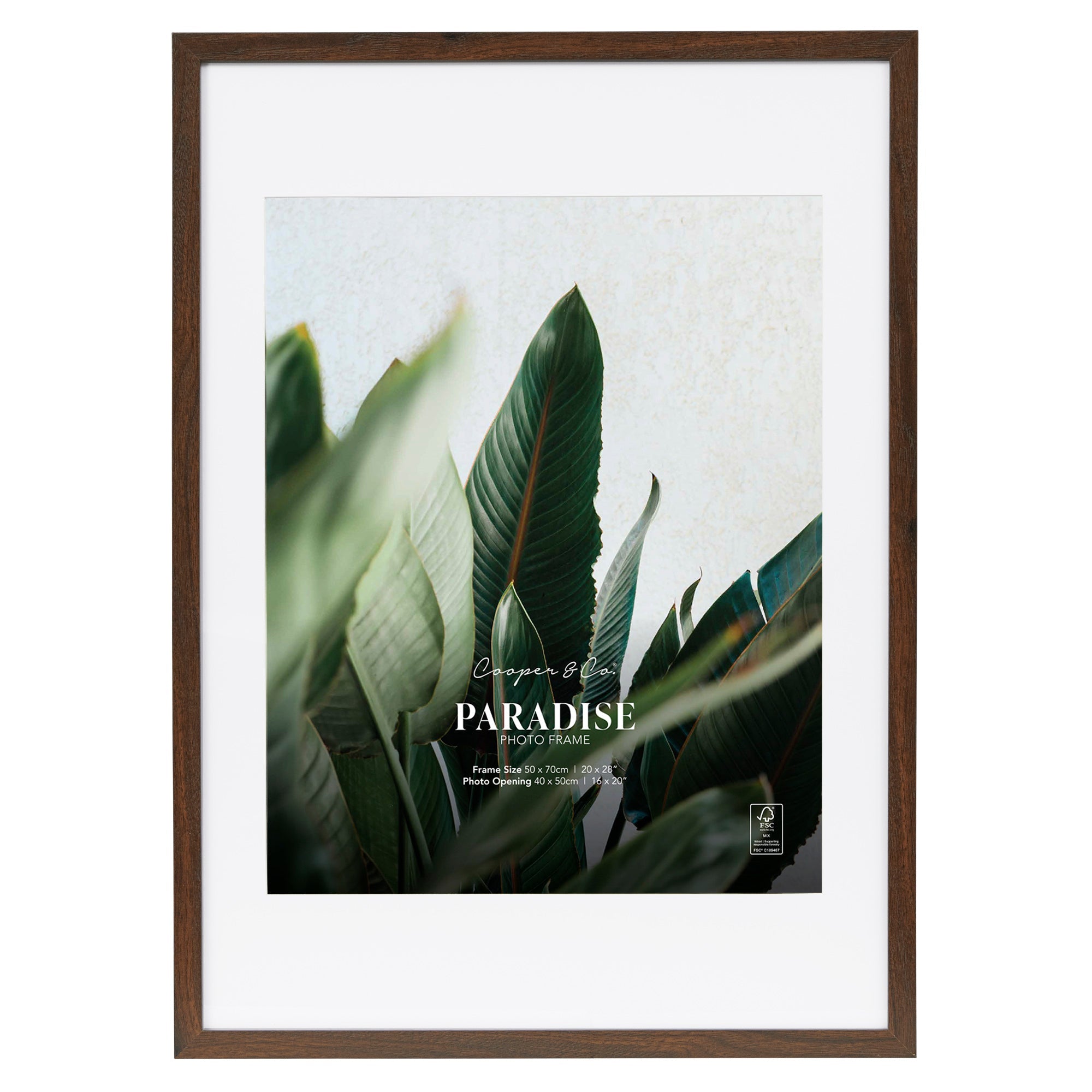 50x70cm Mat to 40x50cm Premium Paradise Wooden Photo Frame