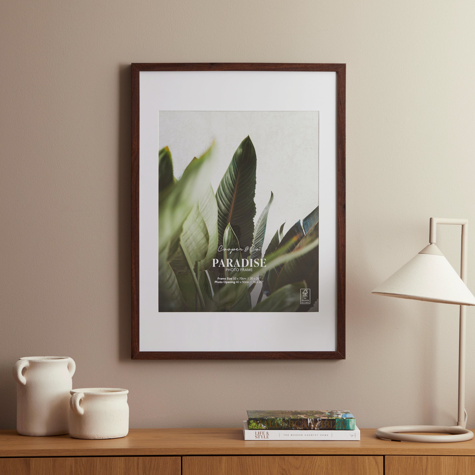 50x70cm Mat to 40x50cm Premium Paradise Wooden Photo Frame