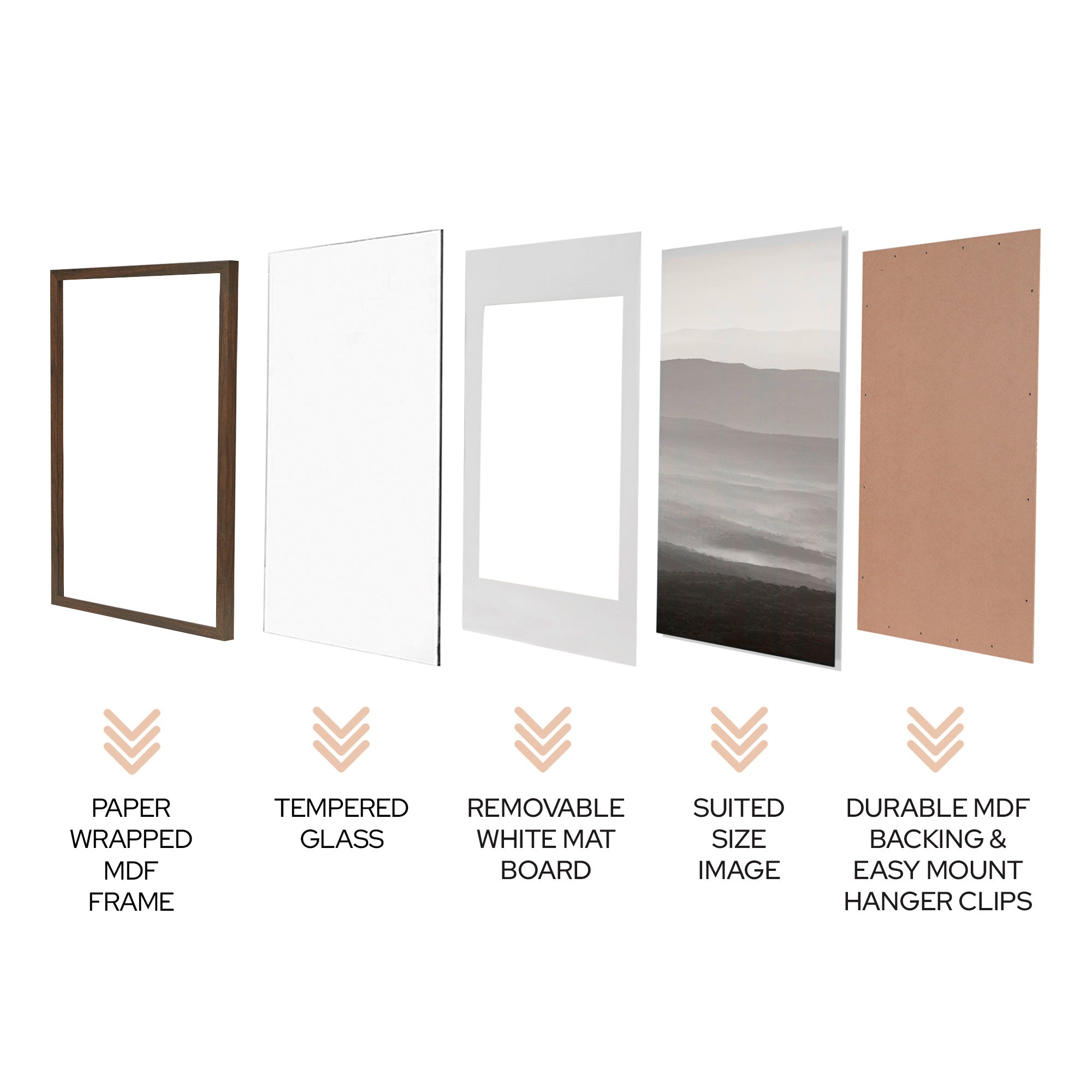 A1 Mat to A2 Premium Paradise Wooden Photo Frame