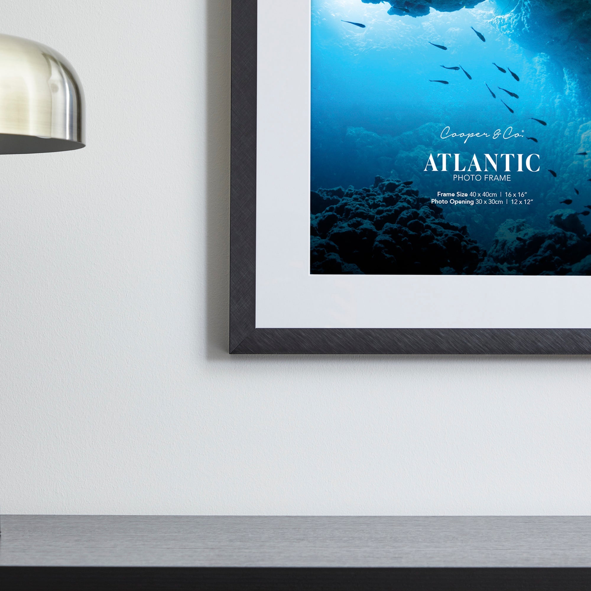 40x40cm Mat to 30x30cm Boldline Metal Photo Frame