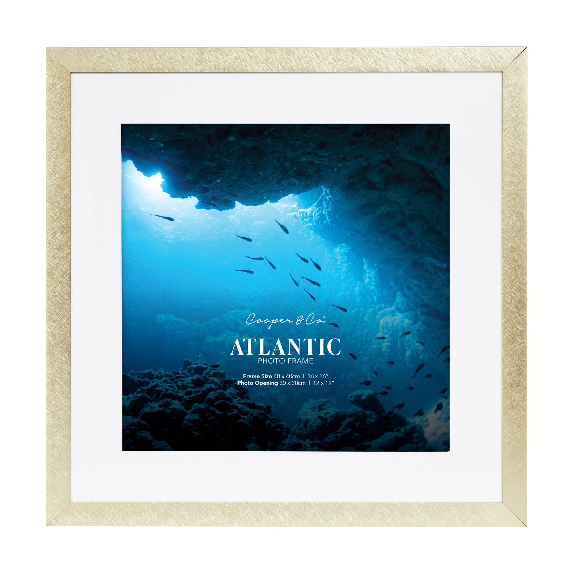 40x40cm Mat to 30x30cm Boldline Metal Photo Frame