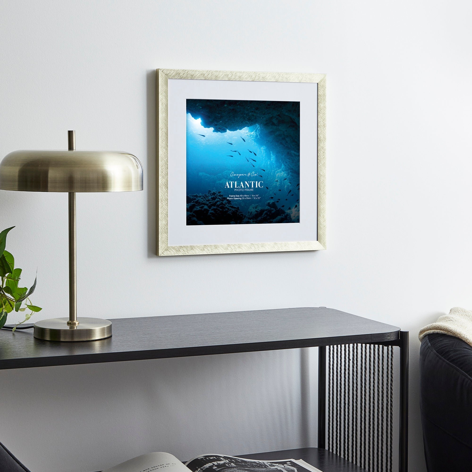 40x40cm Mat to 30x30cm Boldline Metal Photo Frame