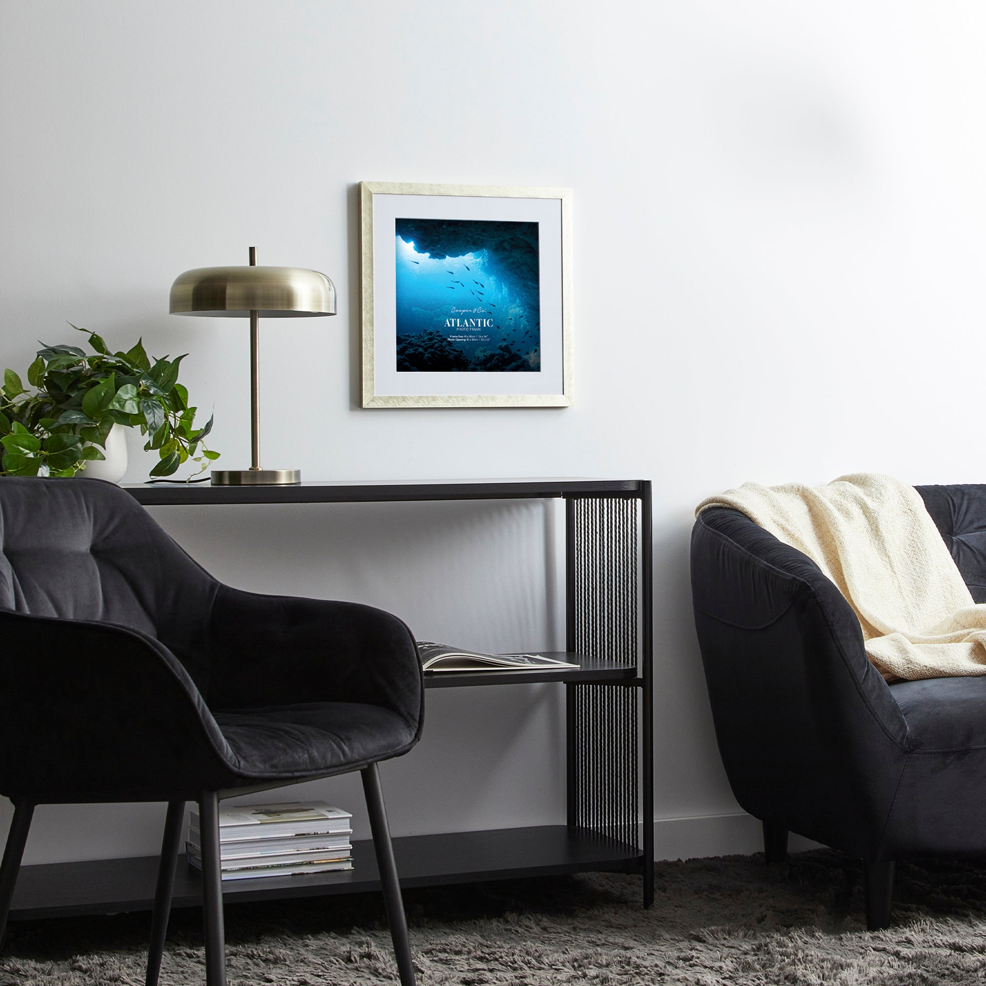 40x40cm Mat to 30x30cm Boldline Metal Photo Frame