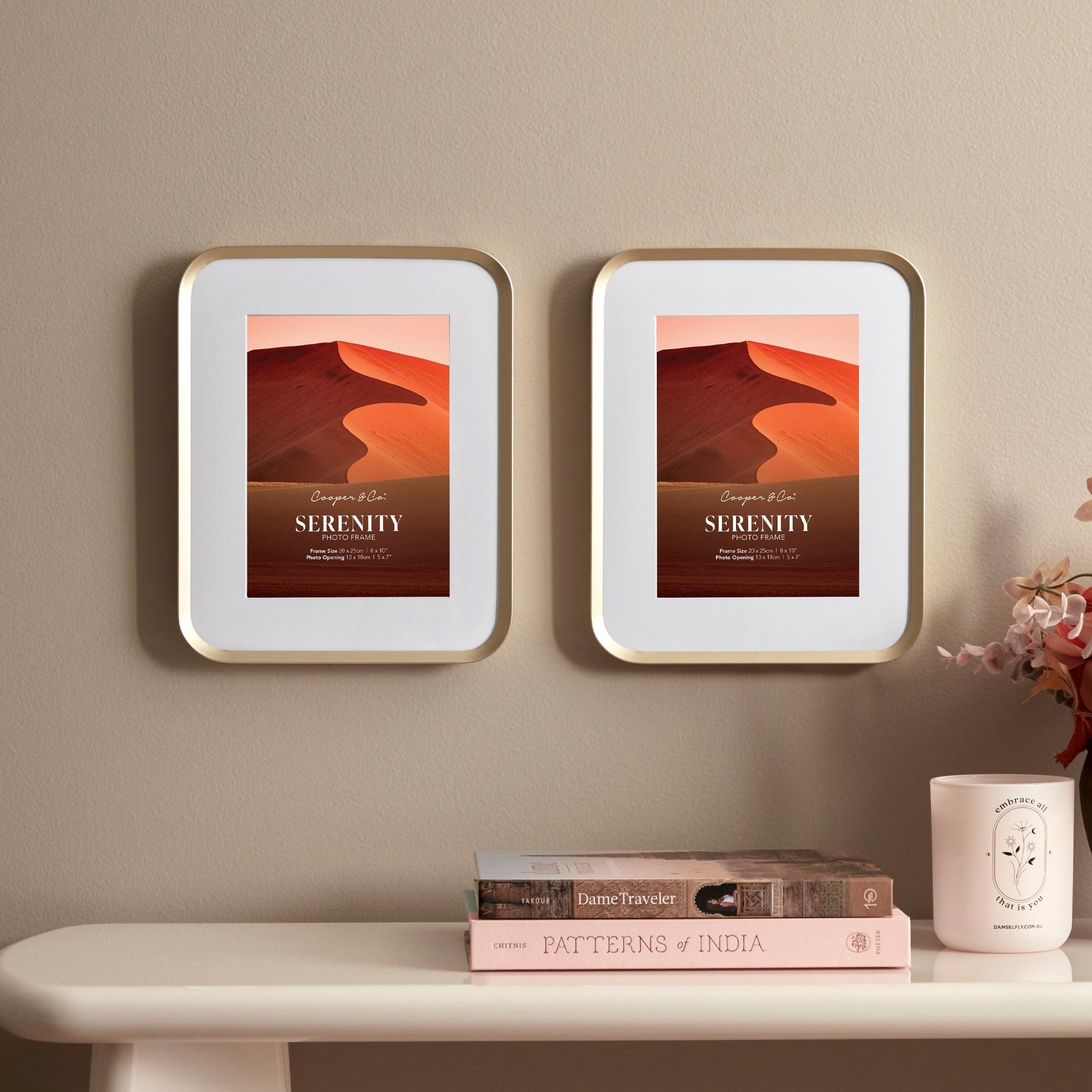Serenity Set of 2 20x25cm Mat to 13x18cm Photo Frame