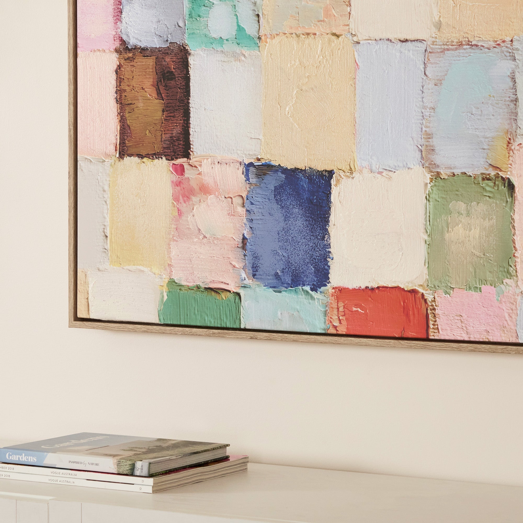 Pastel Blocks Wall Art 82x82cm