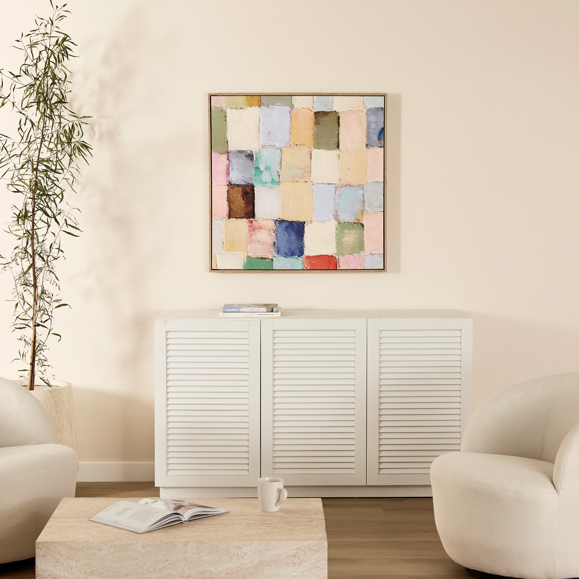 Pastel Blocks Wall Art 82x82cm