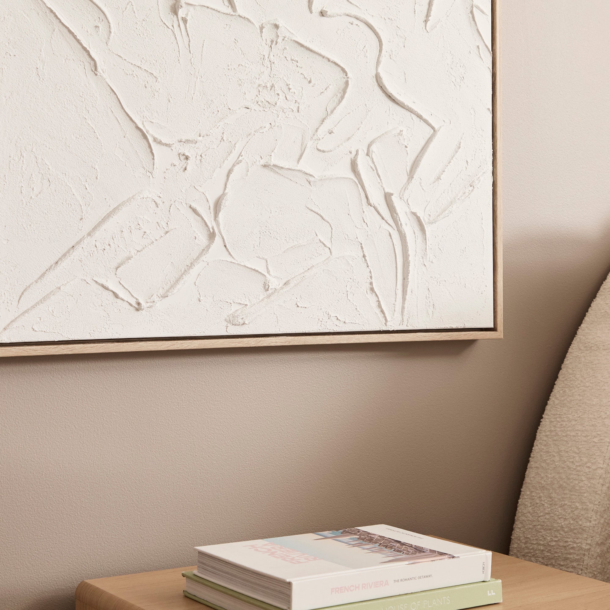 Field in White Wall Art 70x100cm