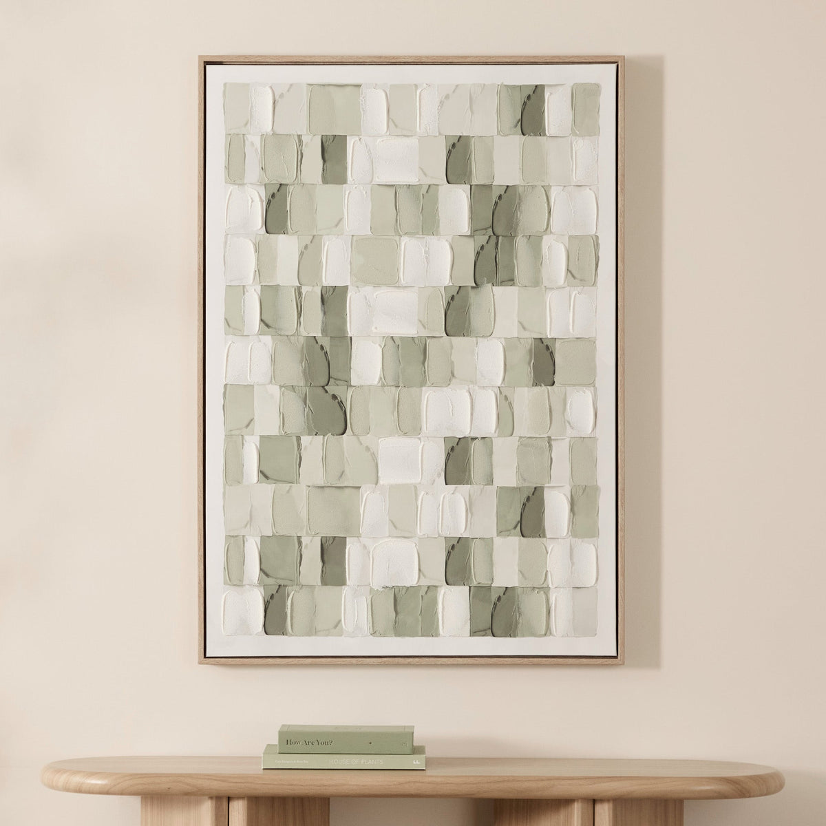 Sage Bricks Wall Art 70x100cm