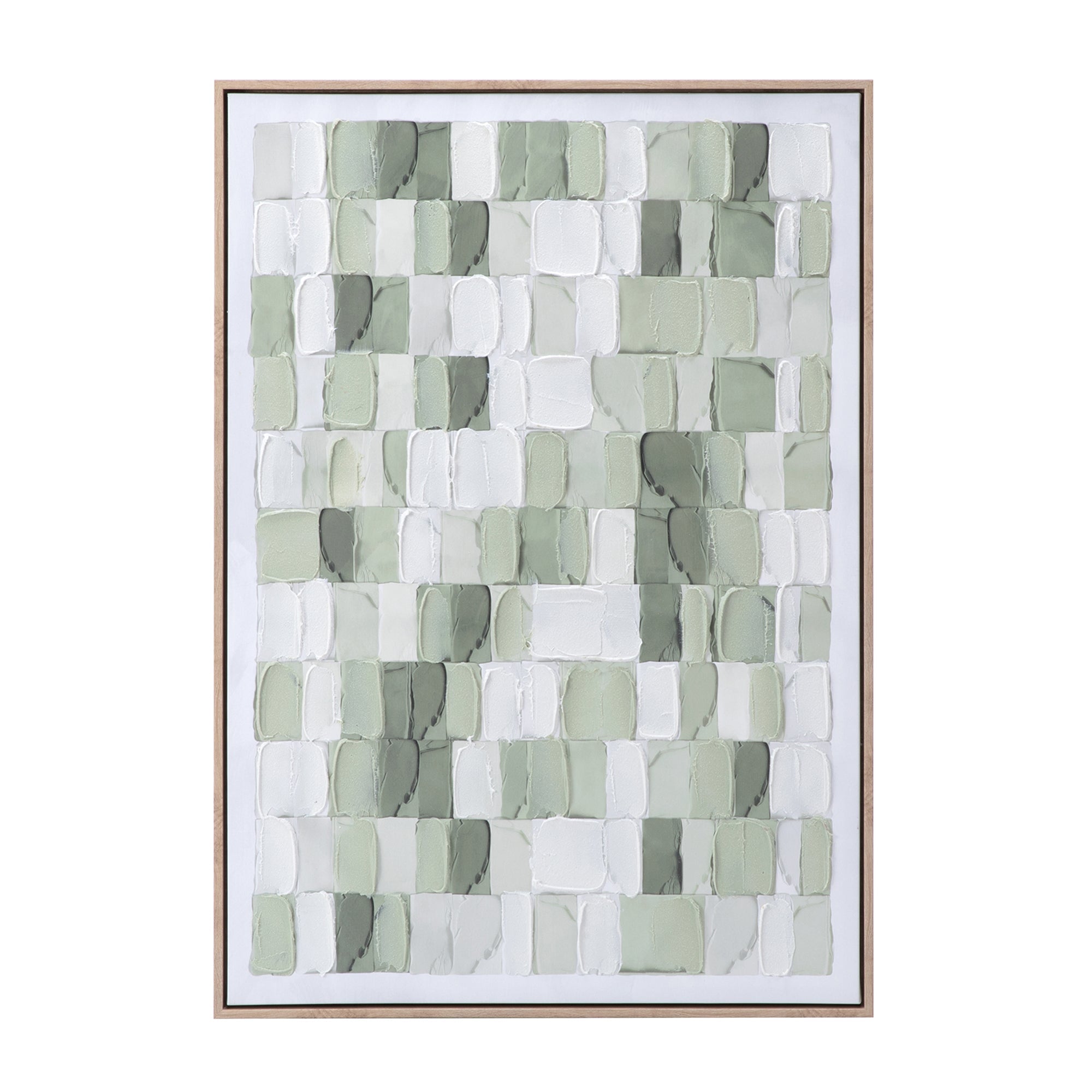 Sage Bricks Wall Art 70x100cm