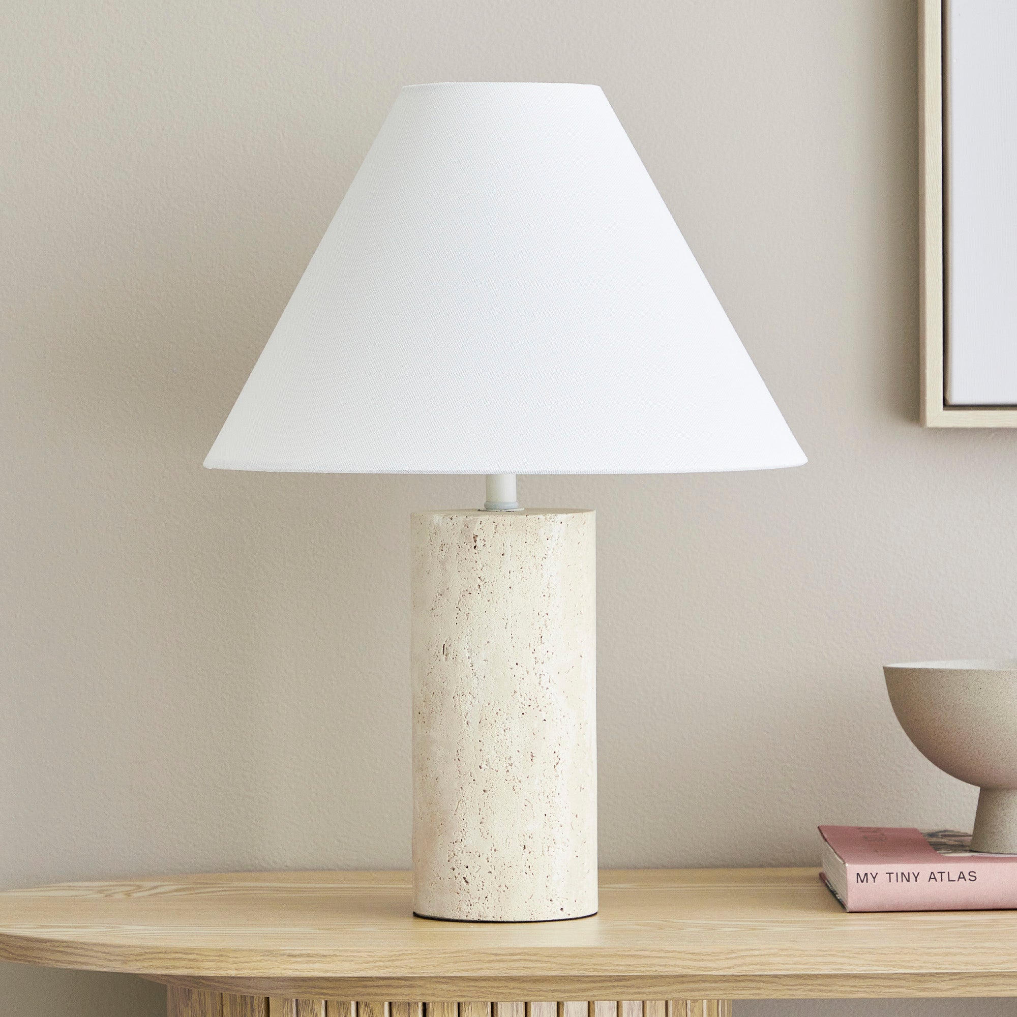 Astrid Travertine Table Lamp Natural