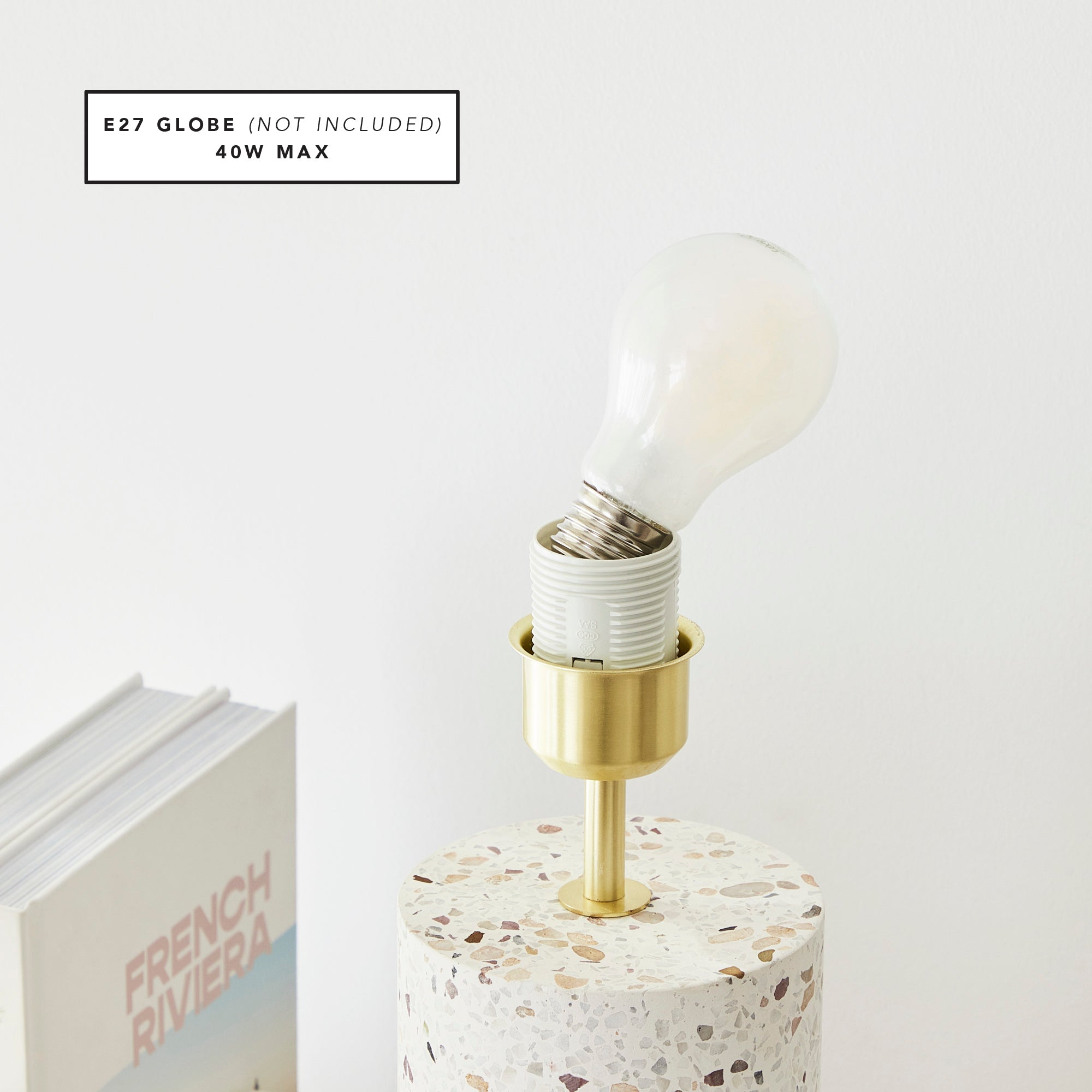 Ezra Terrazzo Table Lamp White