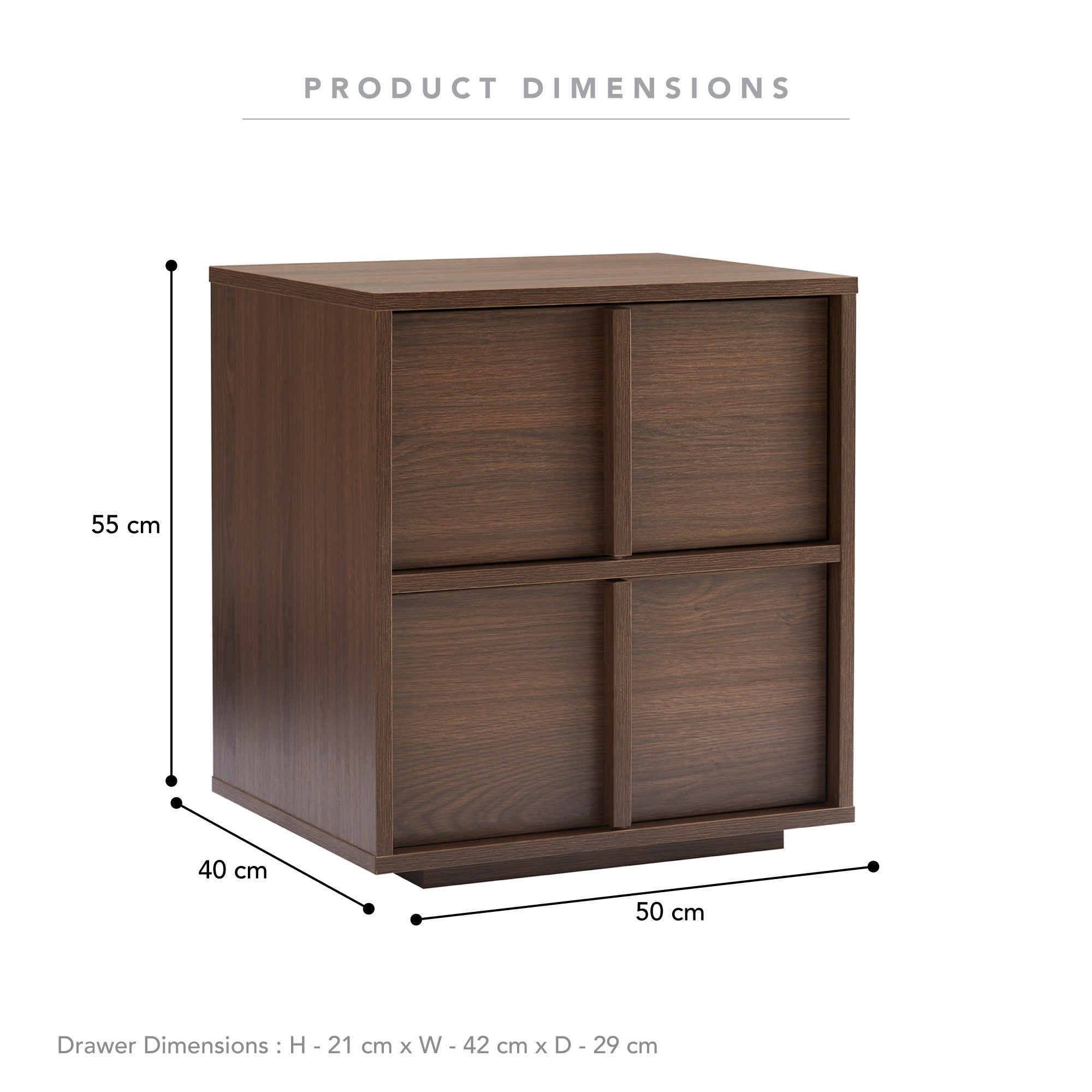 Auggie Bedside Table Walnut