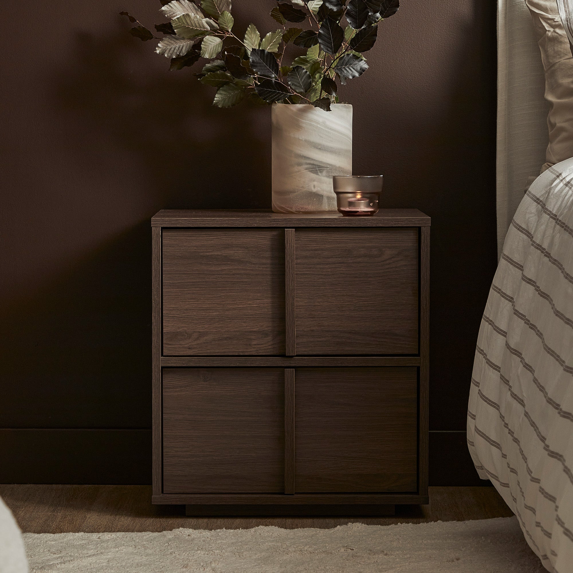 Auggie Bedside Table Walnut