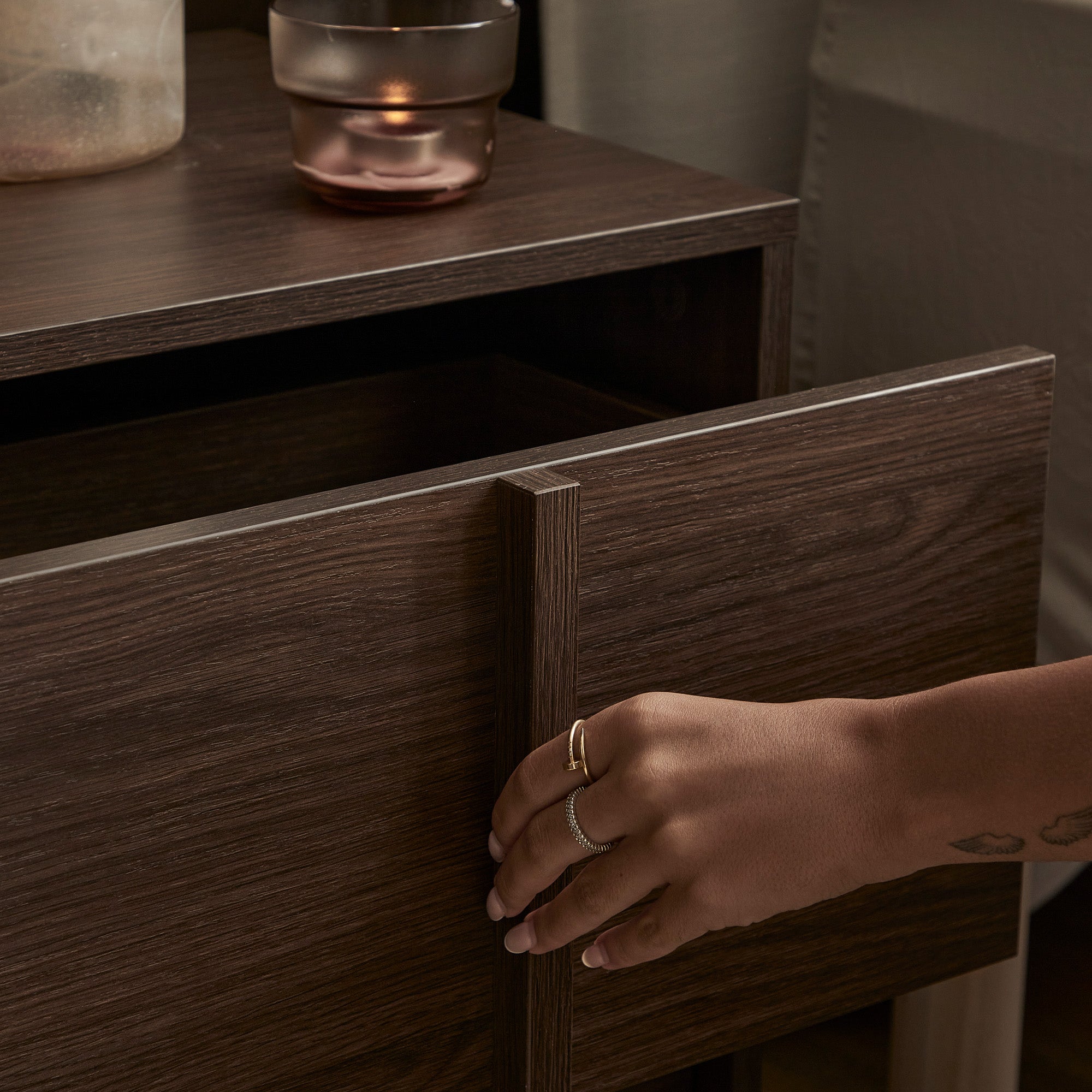 Auggie Bedside Table Walnut