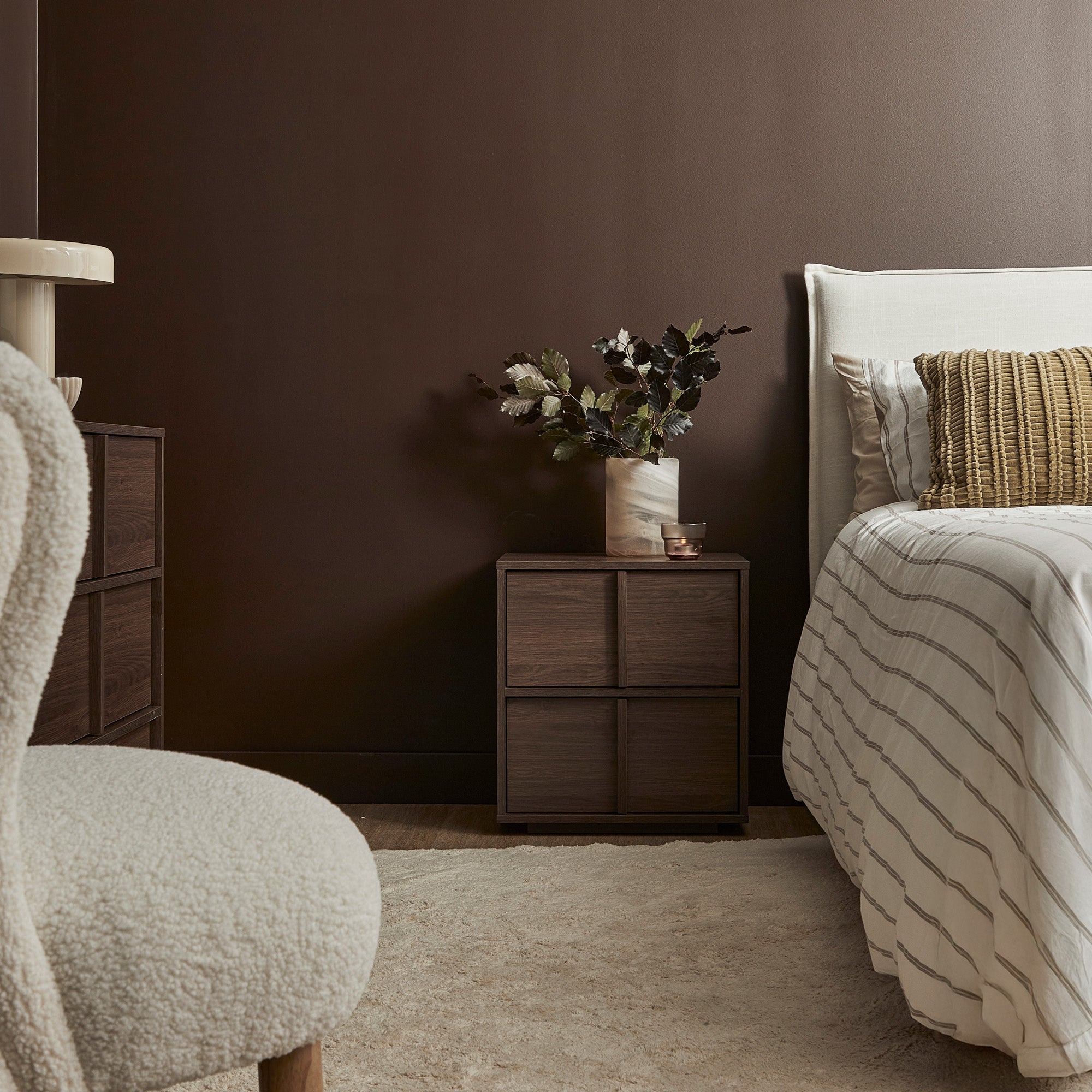Auggie Bedside Table Walnut