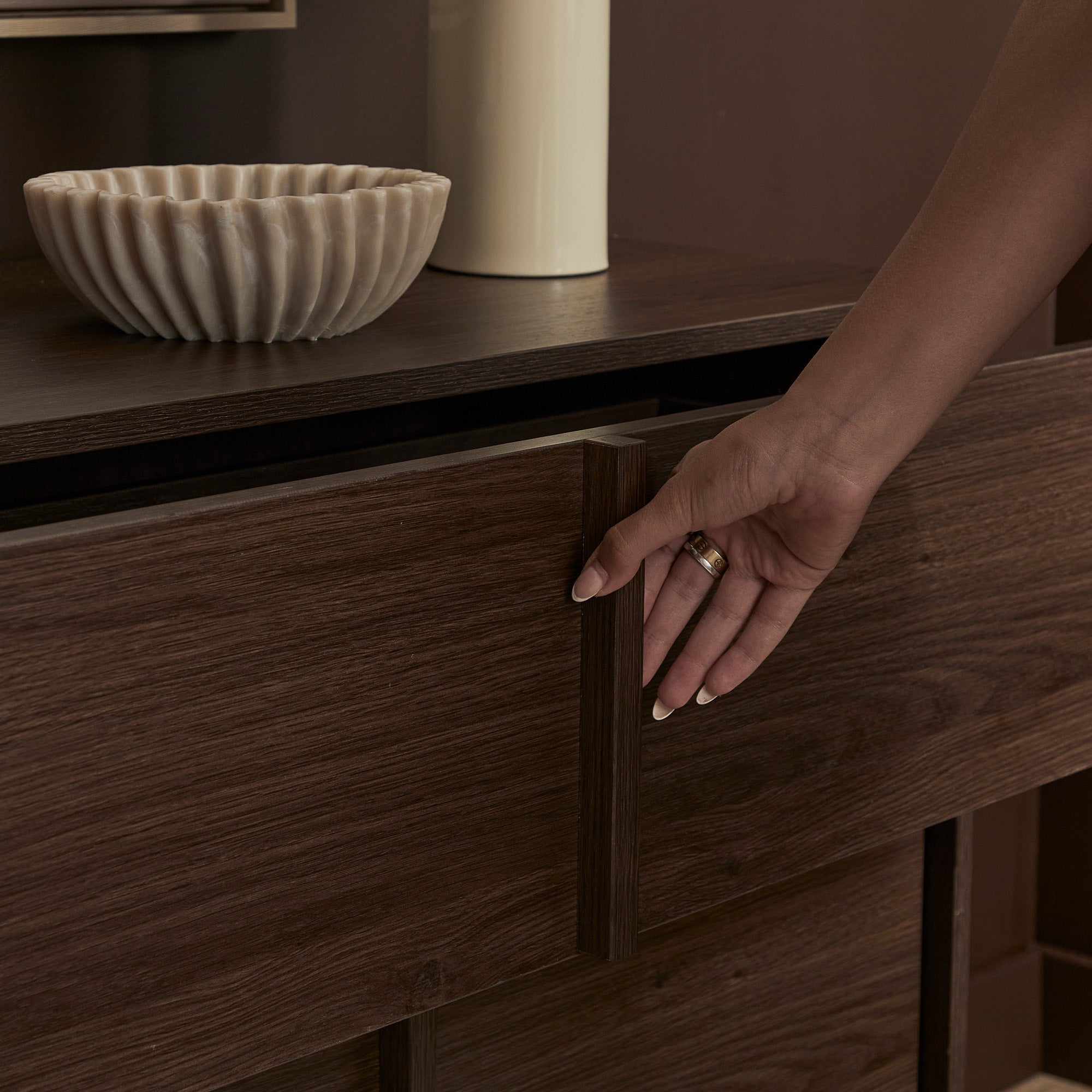 Auggie Chest of 3 Drawers Walnut
