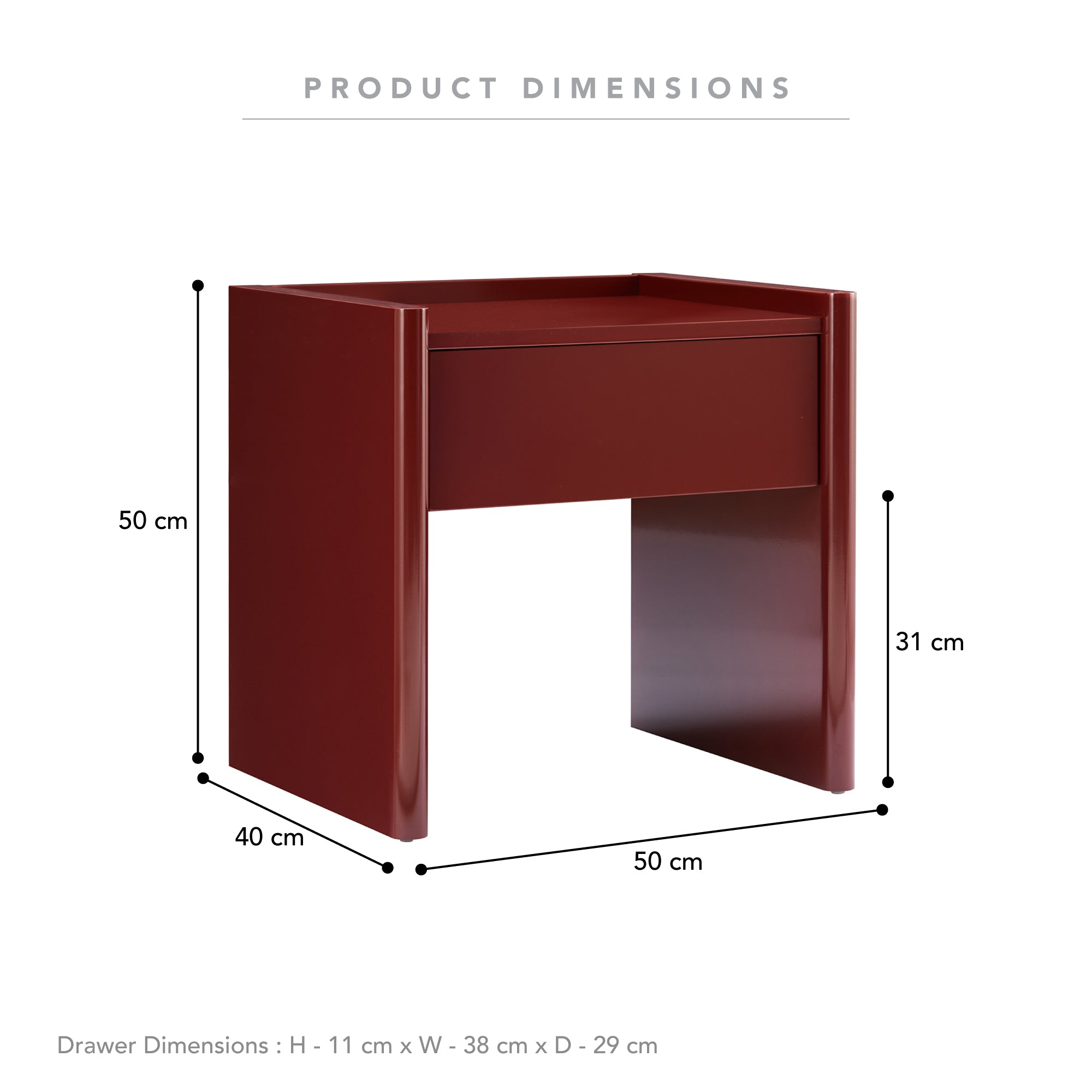 Martine Bedside Table Wine (Set of 2)