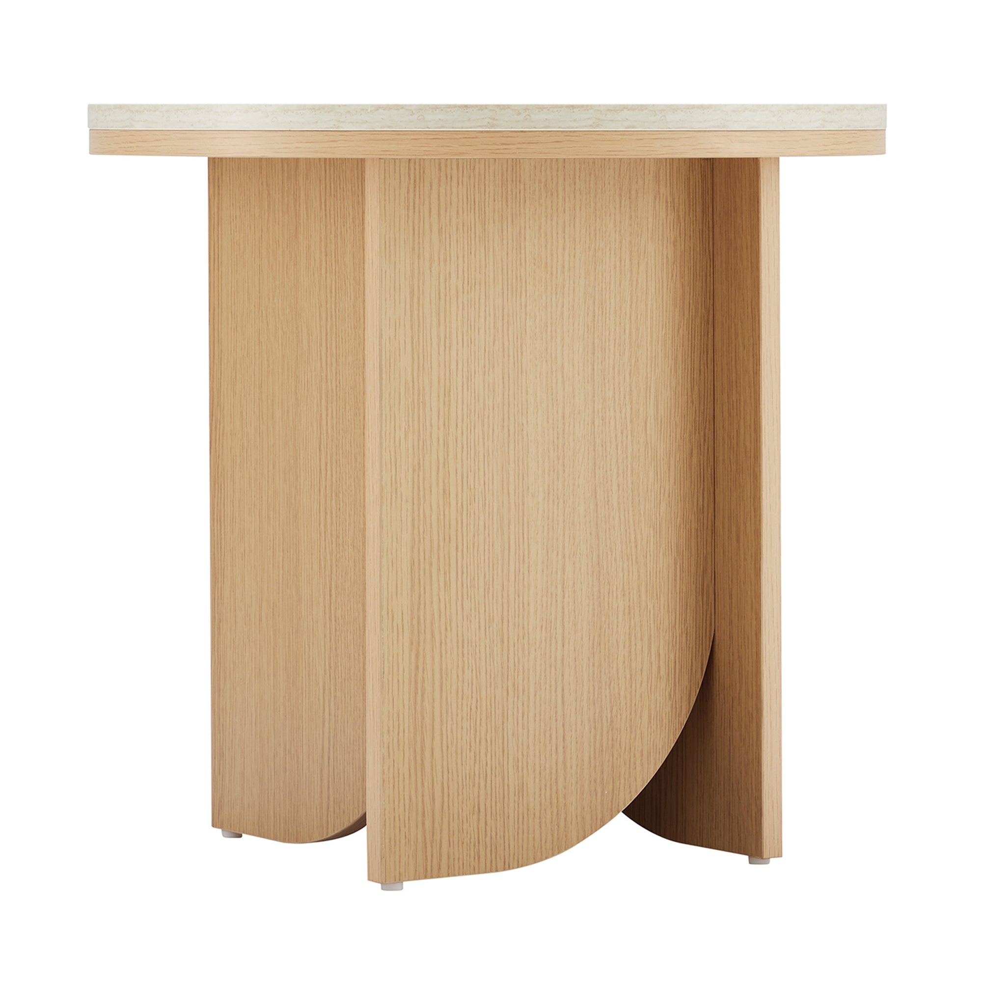 Mason Side Table Oak Travertine Look