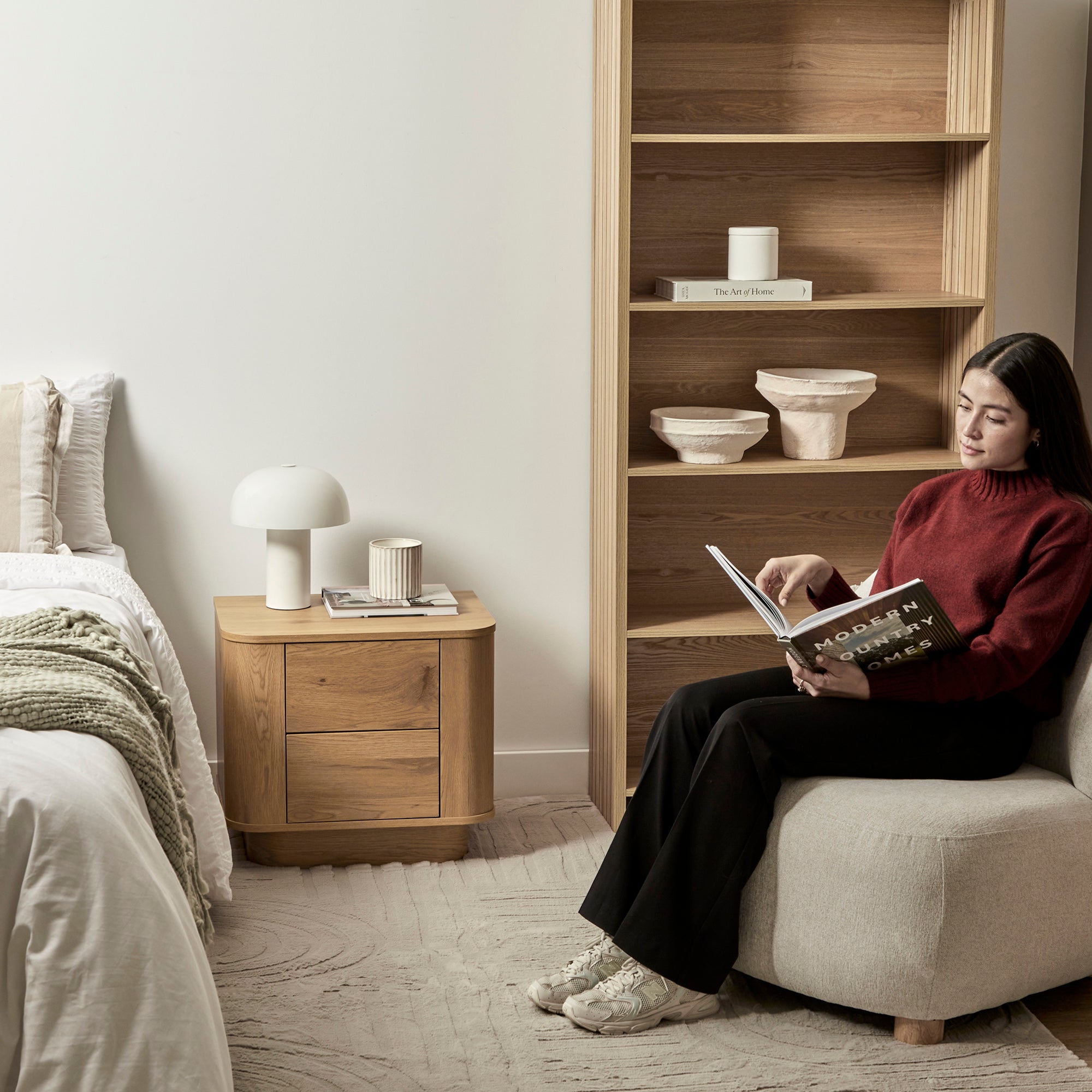 Nina Bedside Table Oak