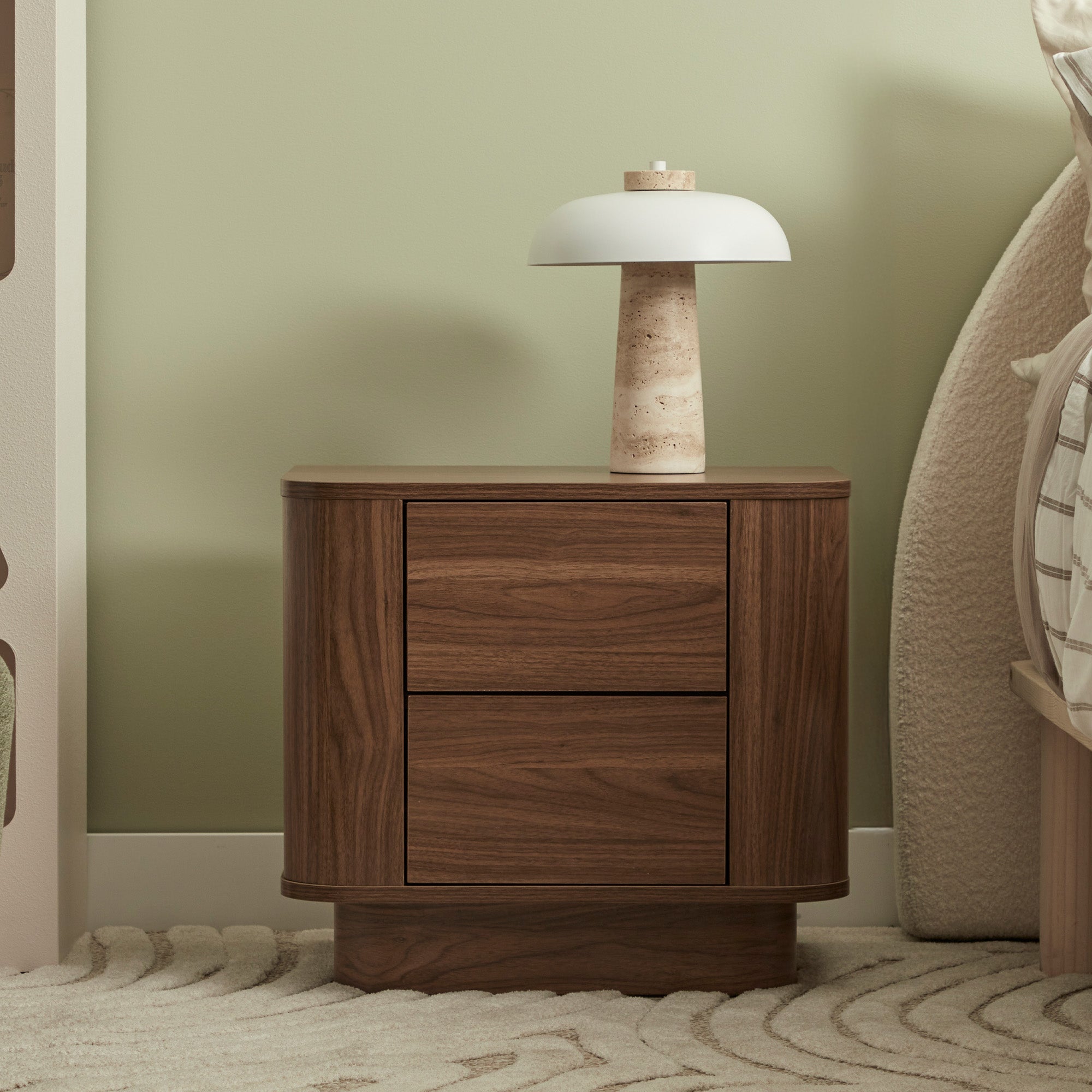Nina Bedside Table Walnut (Set of 2)