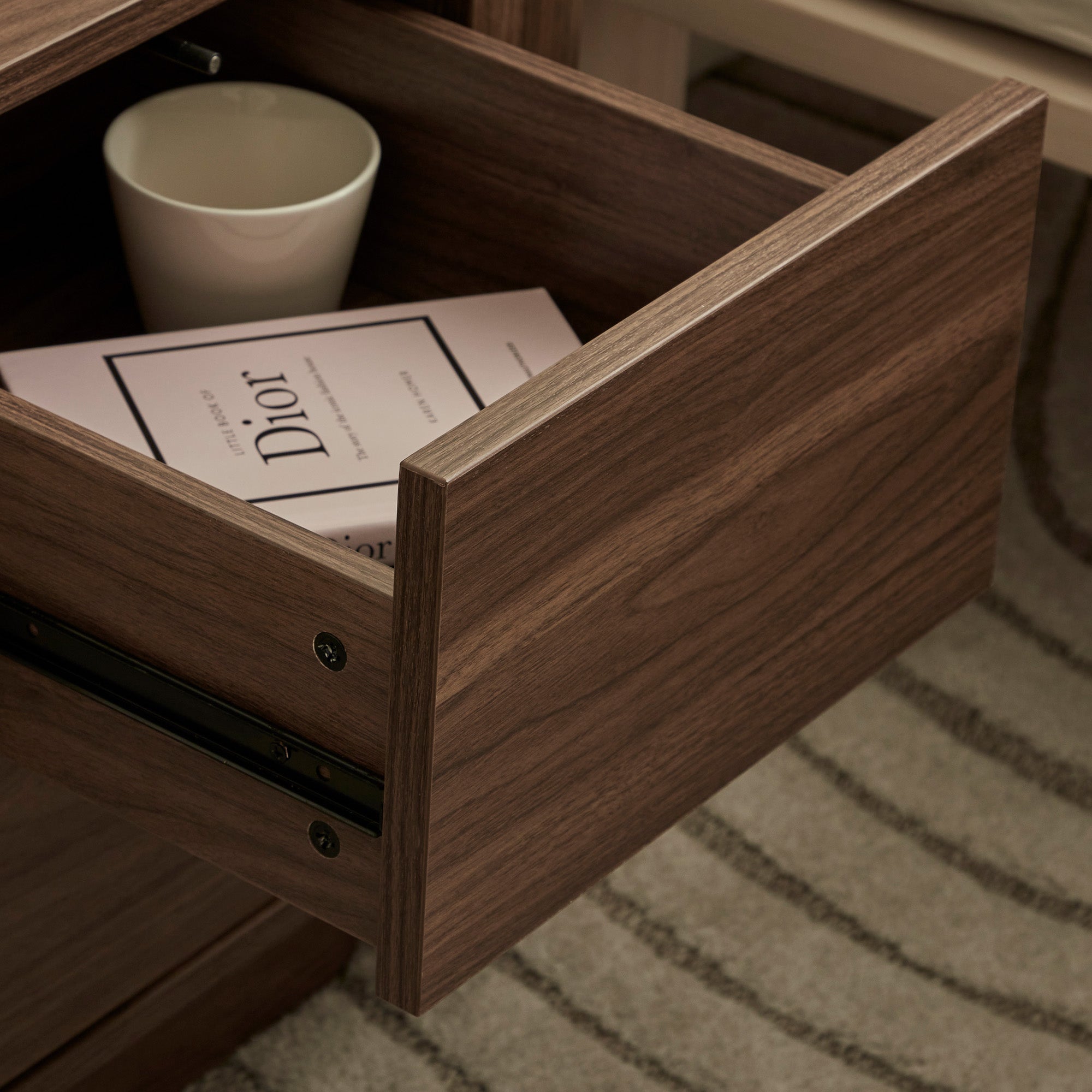 Nina Bedside Table Walnut