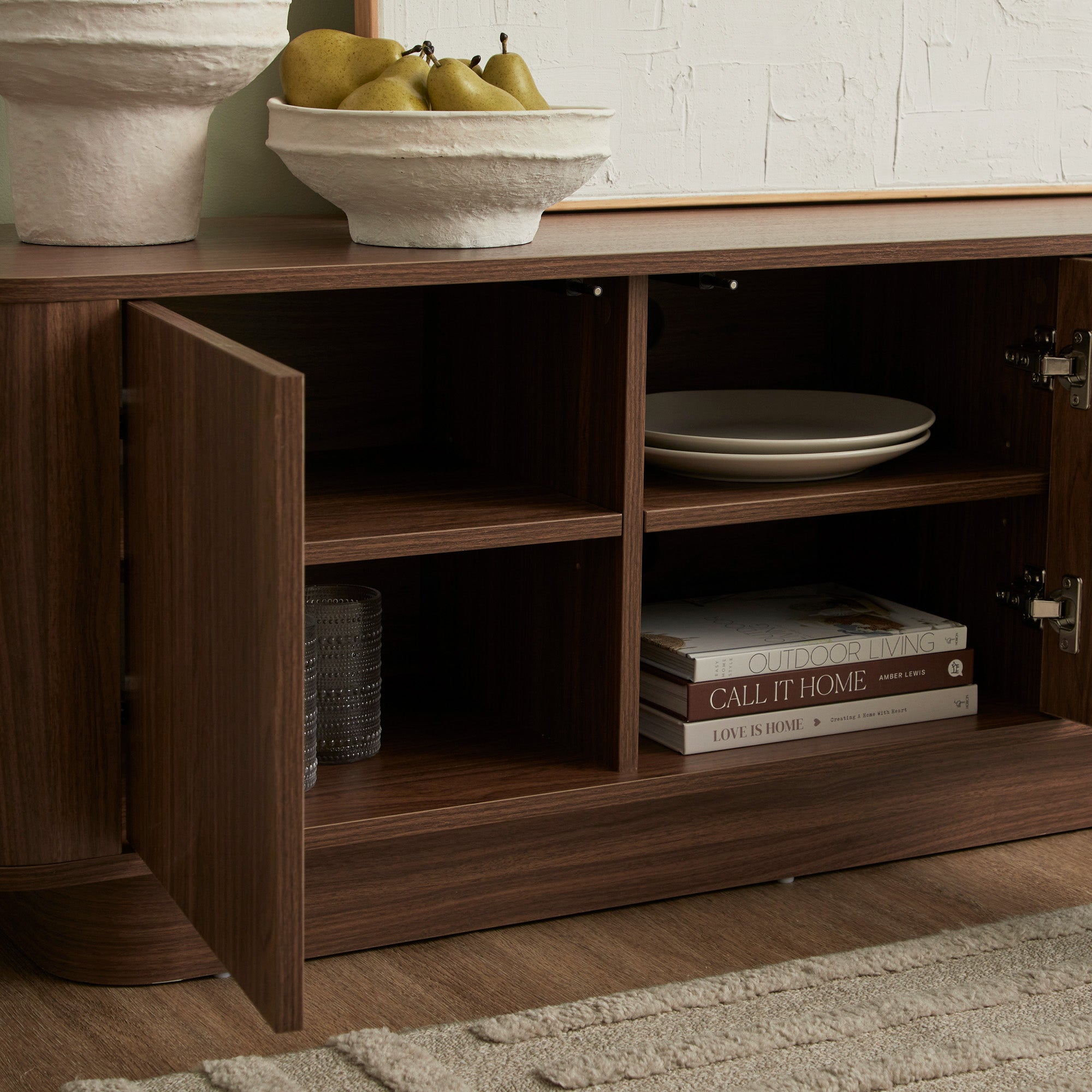 Nina Entertainment Unit Walnut (180cm)