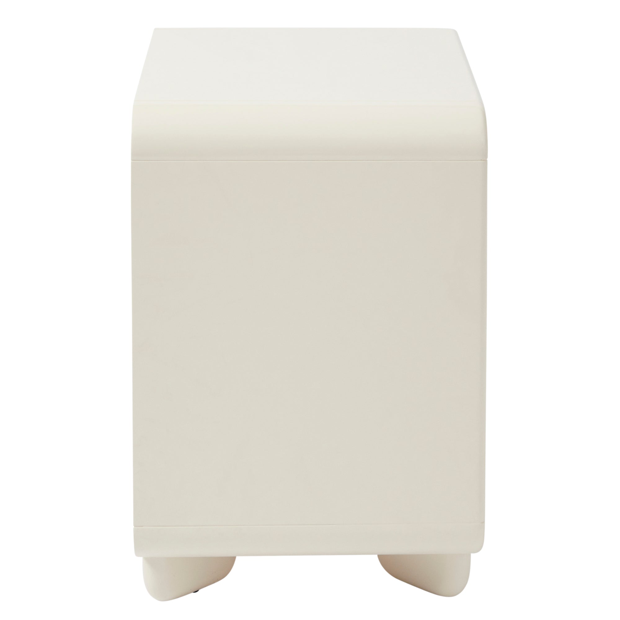 Charlie Gloss Bedside Table Cream