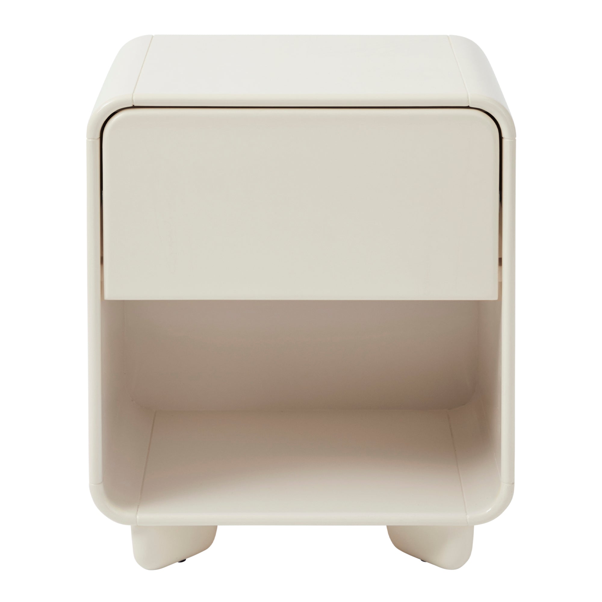 Charlie Gloss Bedside Table Cream