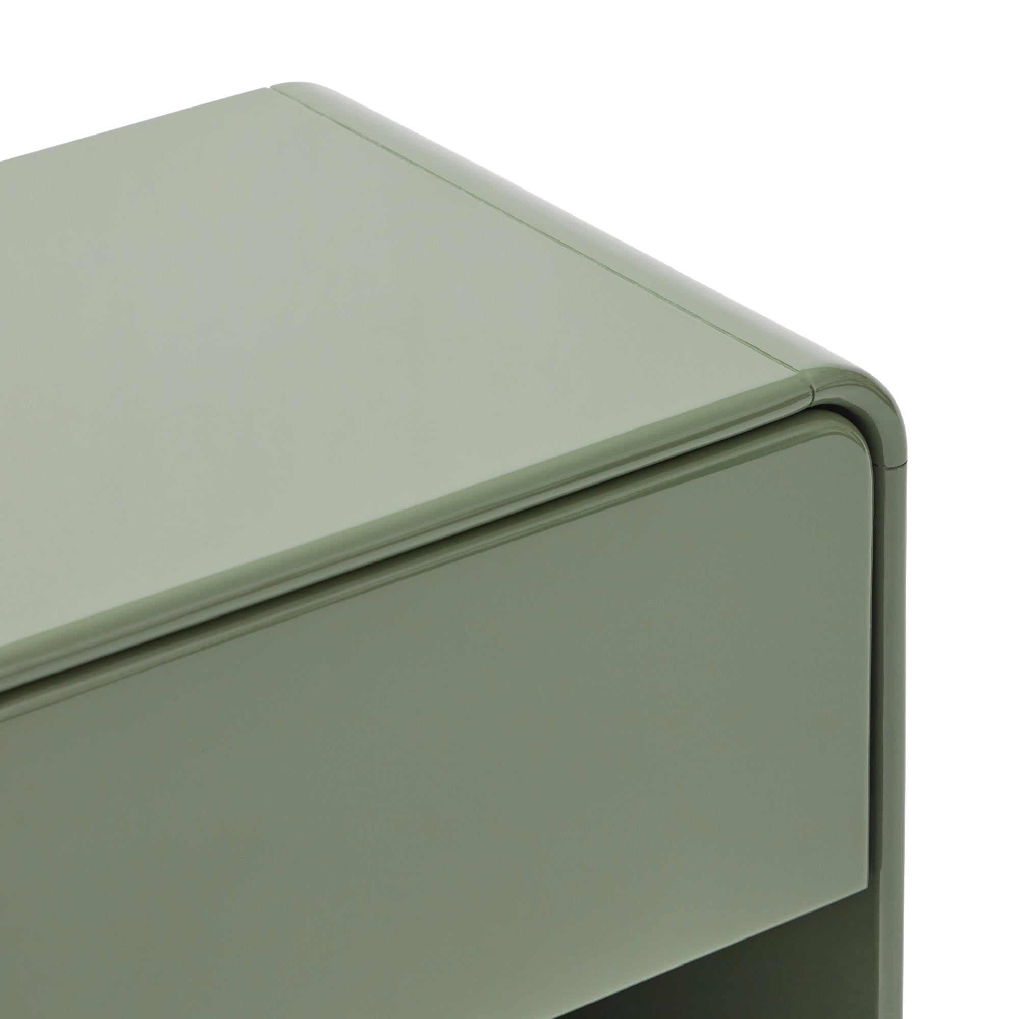 Charlie Gloss Bedside Table Green (Set of 2)