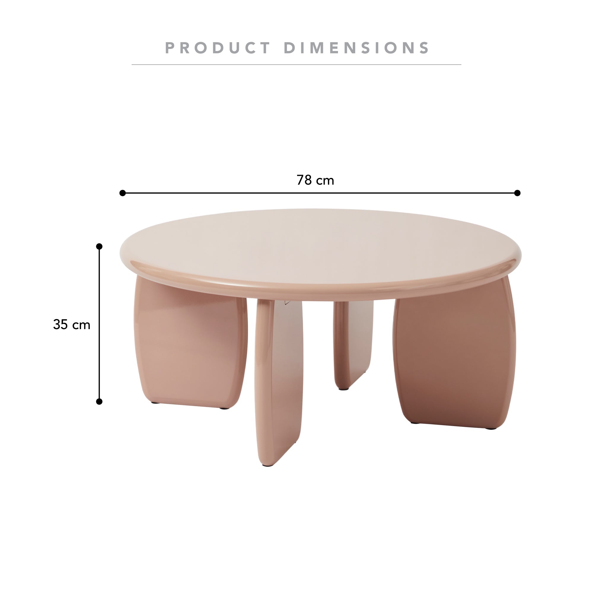 Charlie Gloss Coffee Table Clay