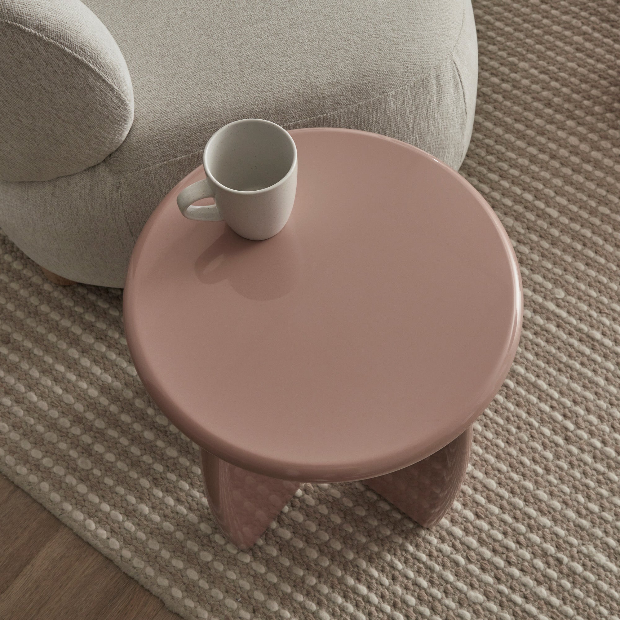Charlie Gloss Side Table Clay