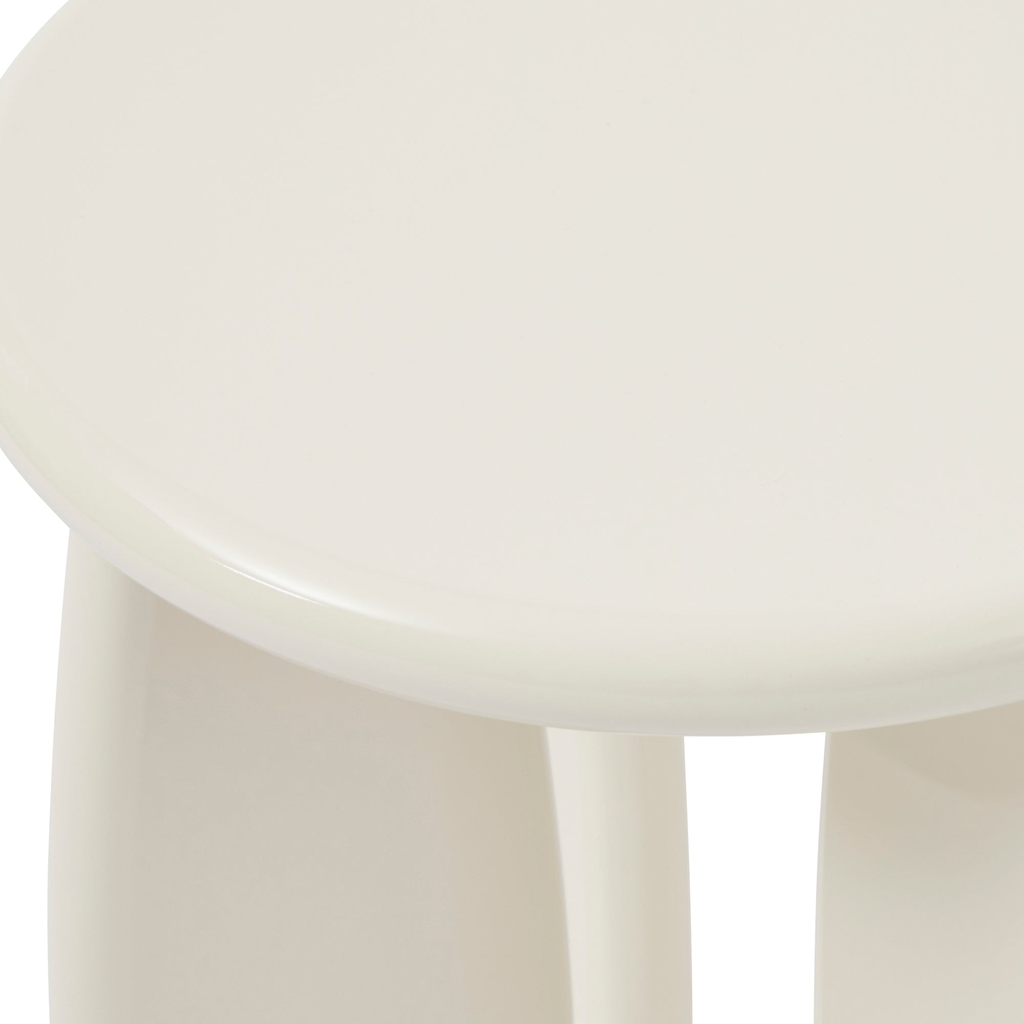 Charlie Gloss Side Table Cream