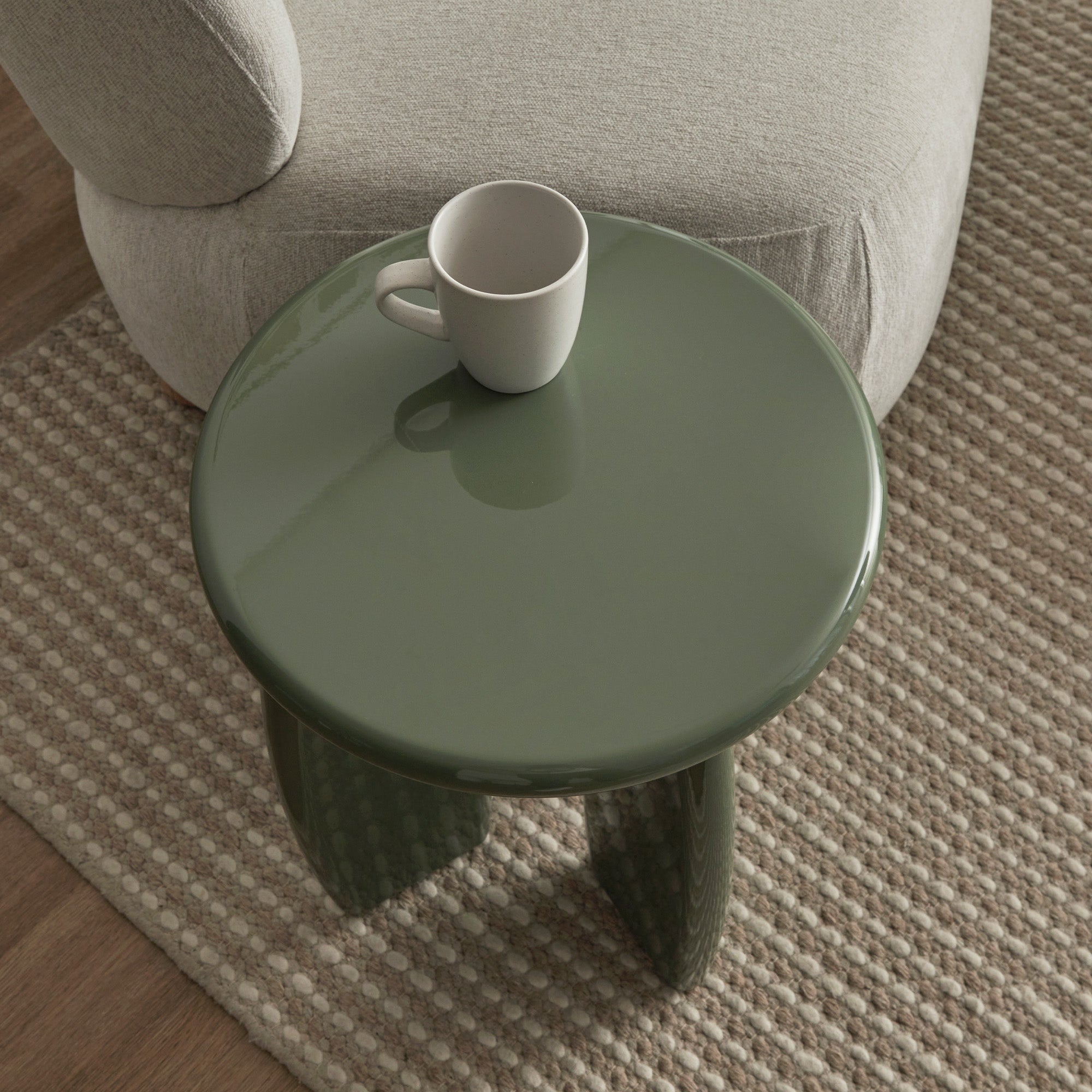 Charlie Gloss Side Table Green