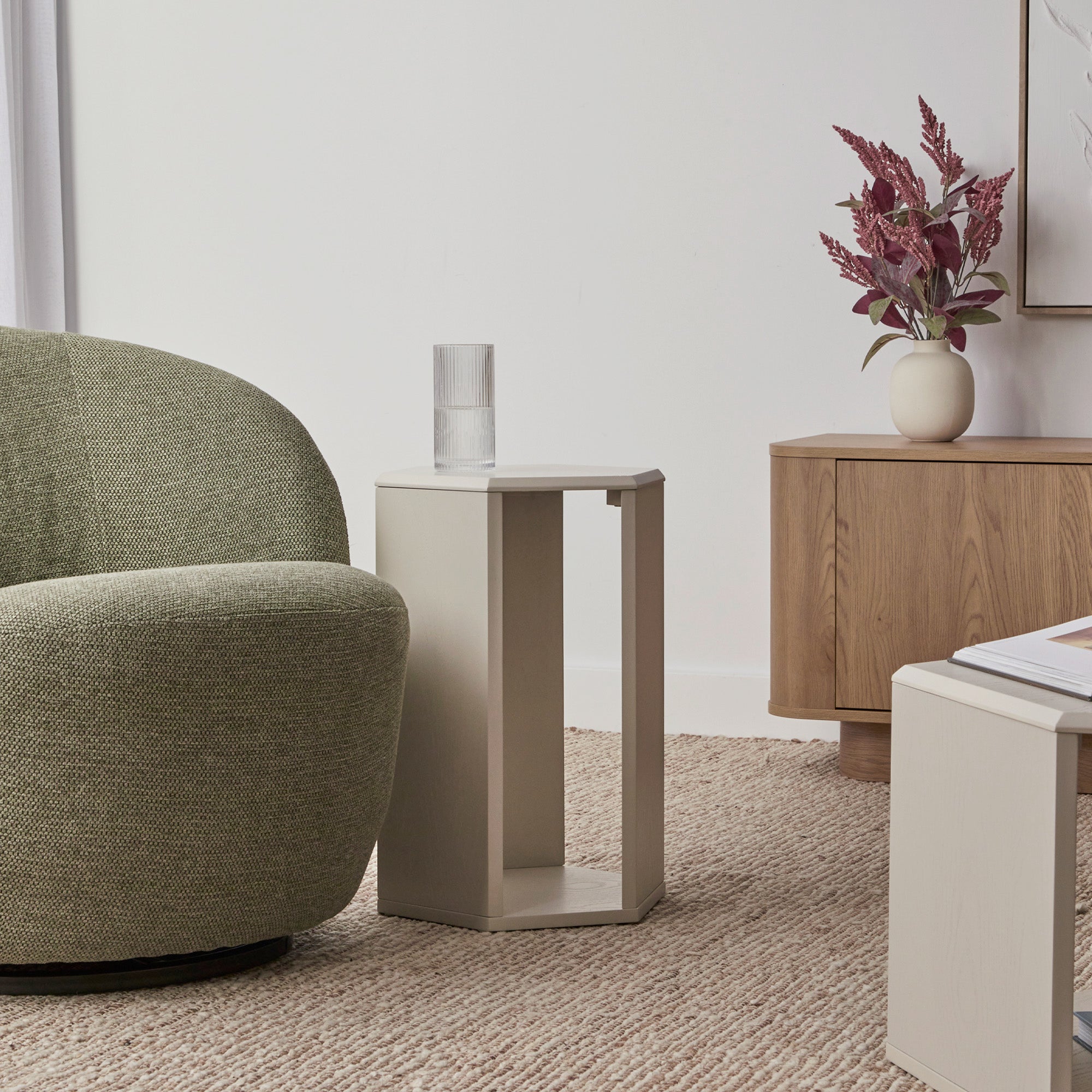 Megara Side Table Grey