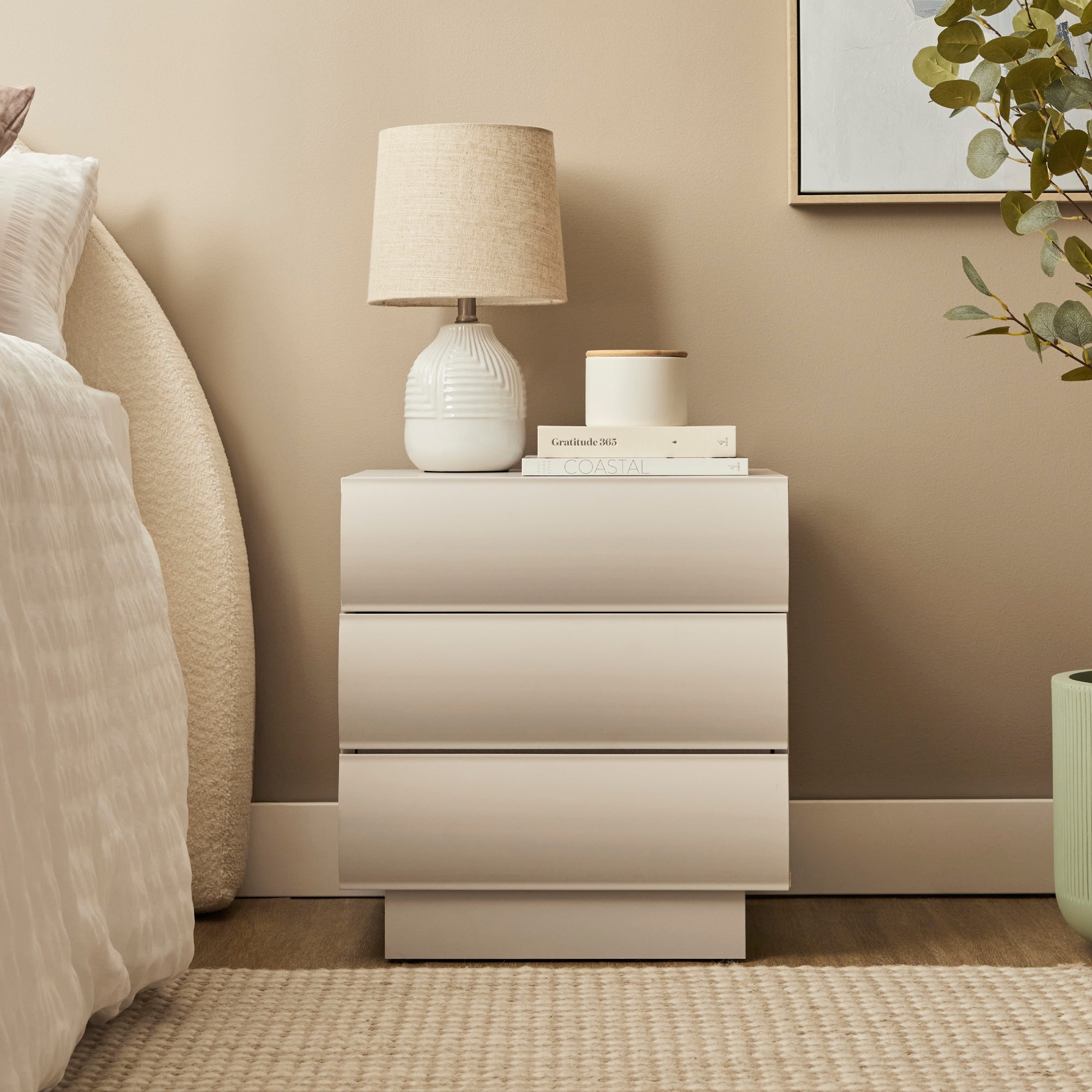 Elsene Bedside Table Grey (Set of 2)
