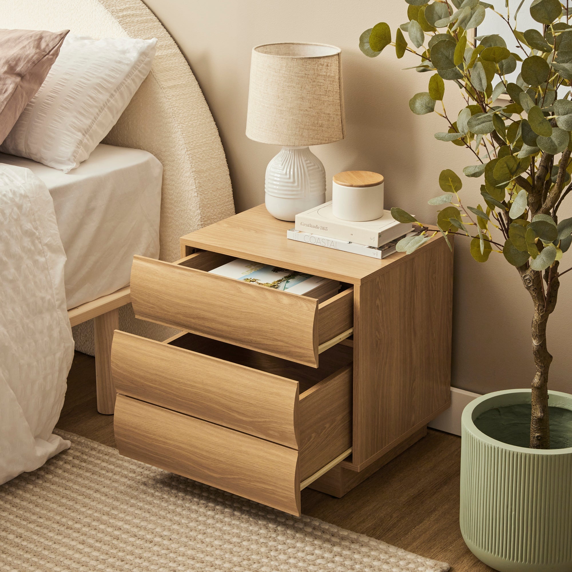 Elsene Bedside Table Natural (Set of 2)