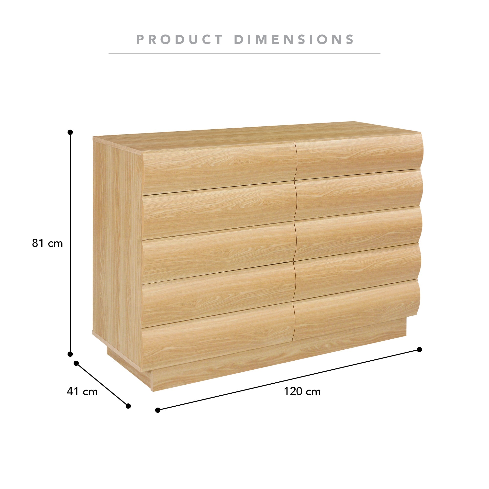 Elsene Chest of 6 Drawers Natural