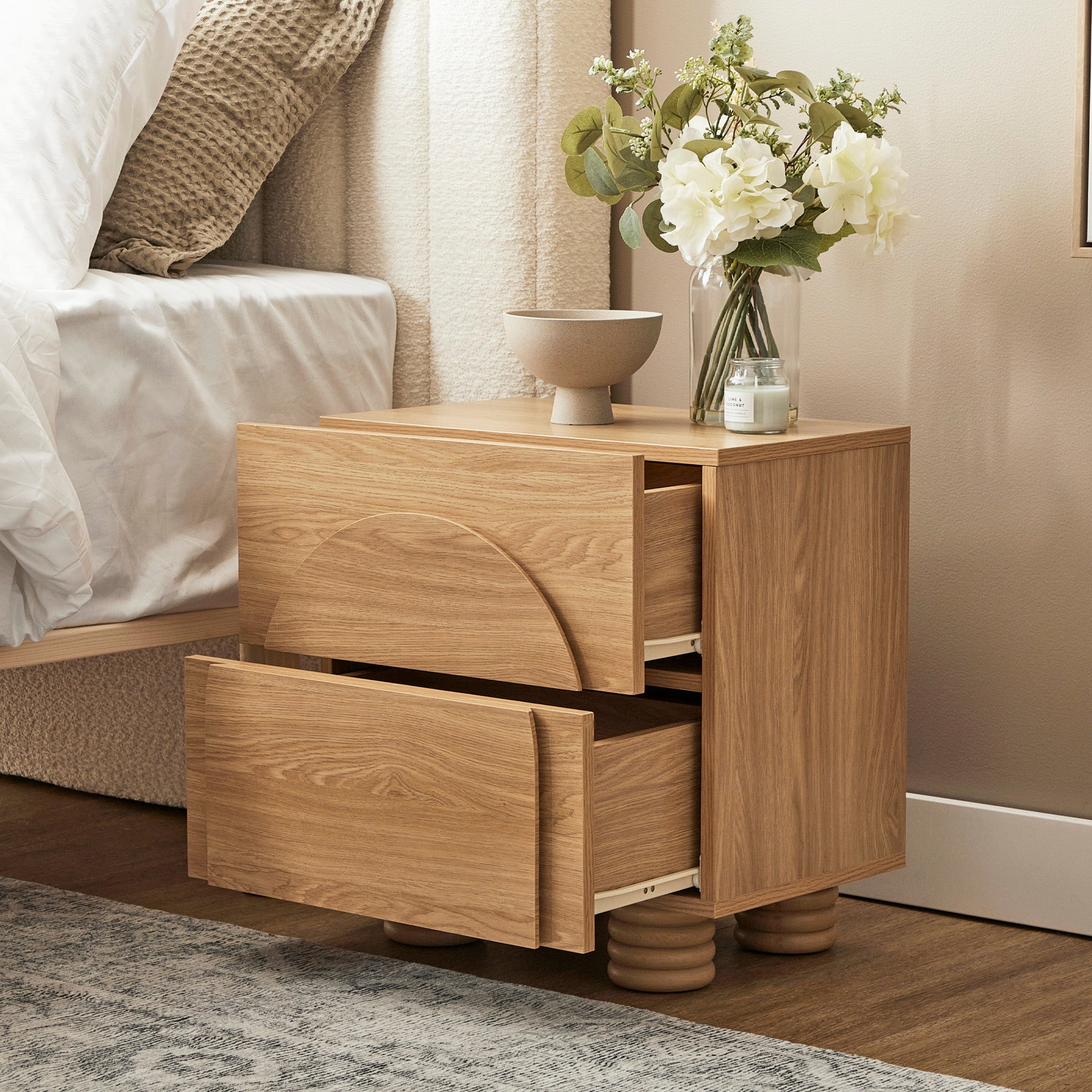 Kaari Bedside Table Natural