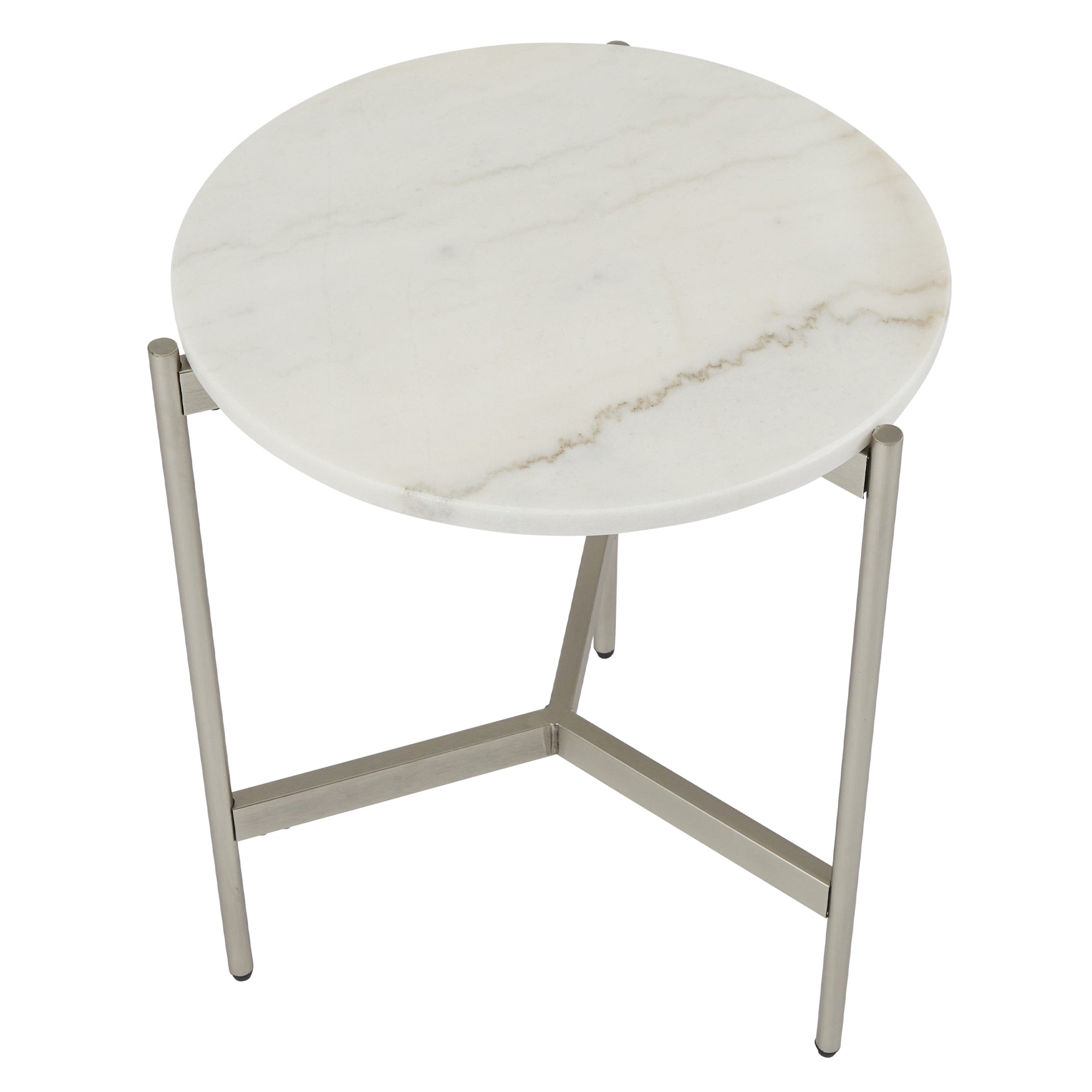 Beau Marble Side Table White
