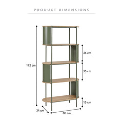 Boston Bookcase Green