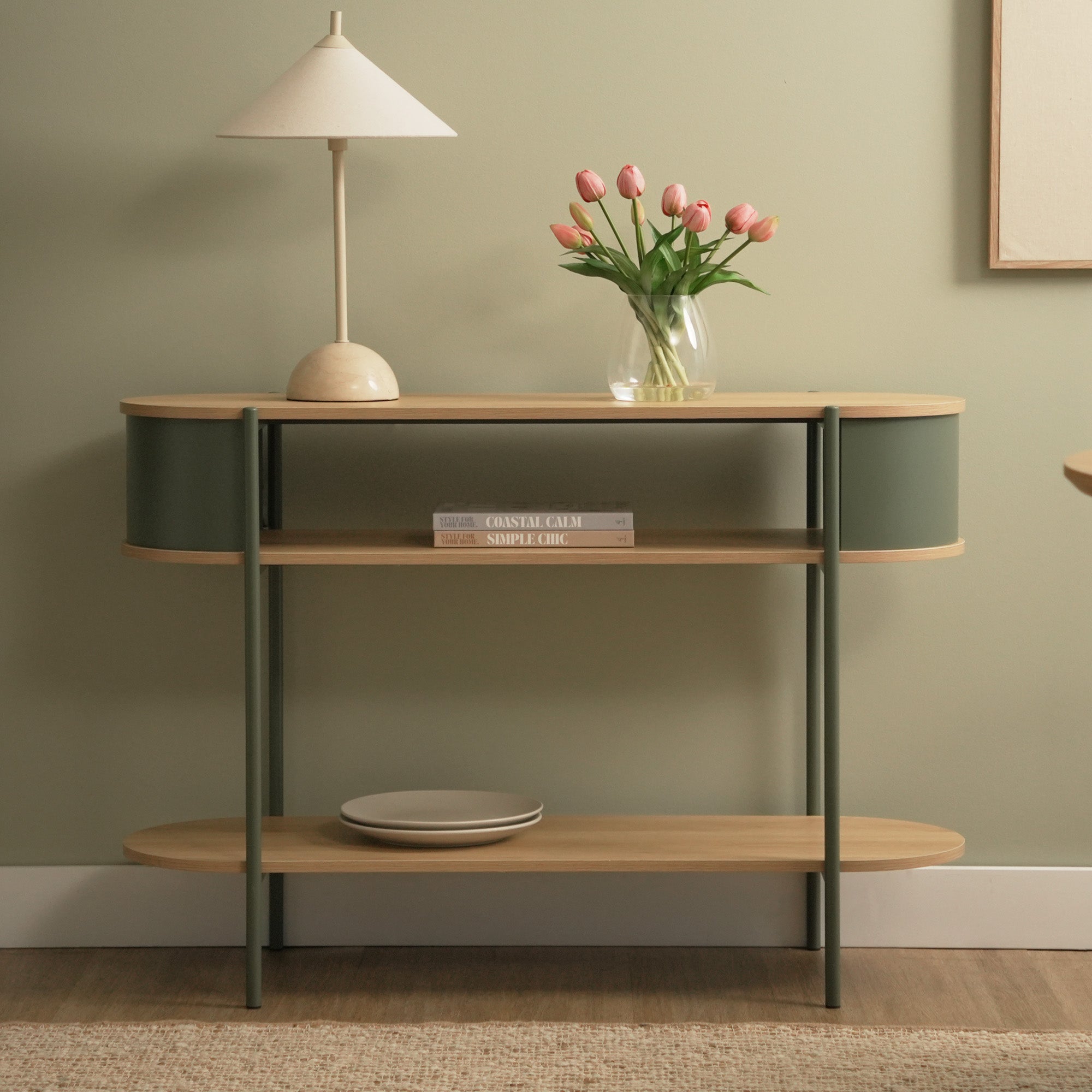 Boston Console Table Green (110cm)