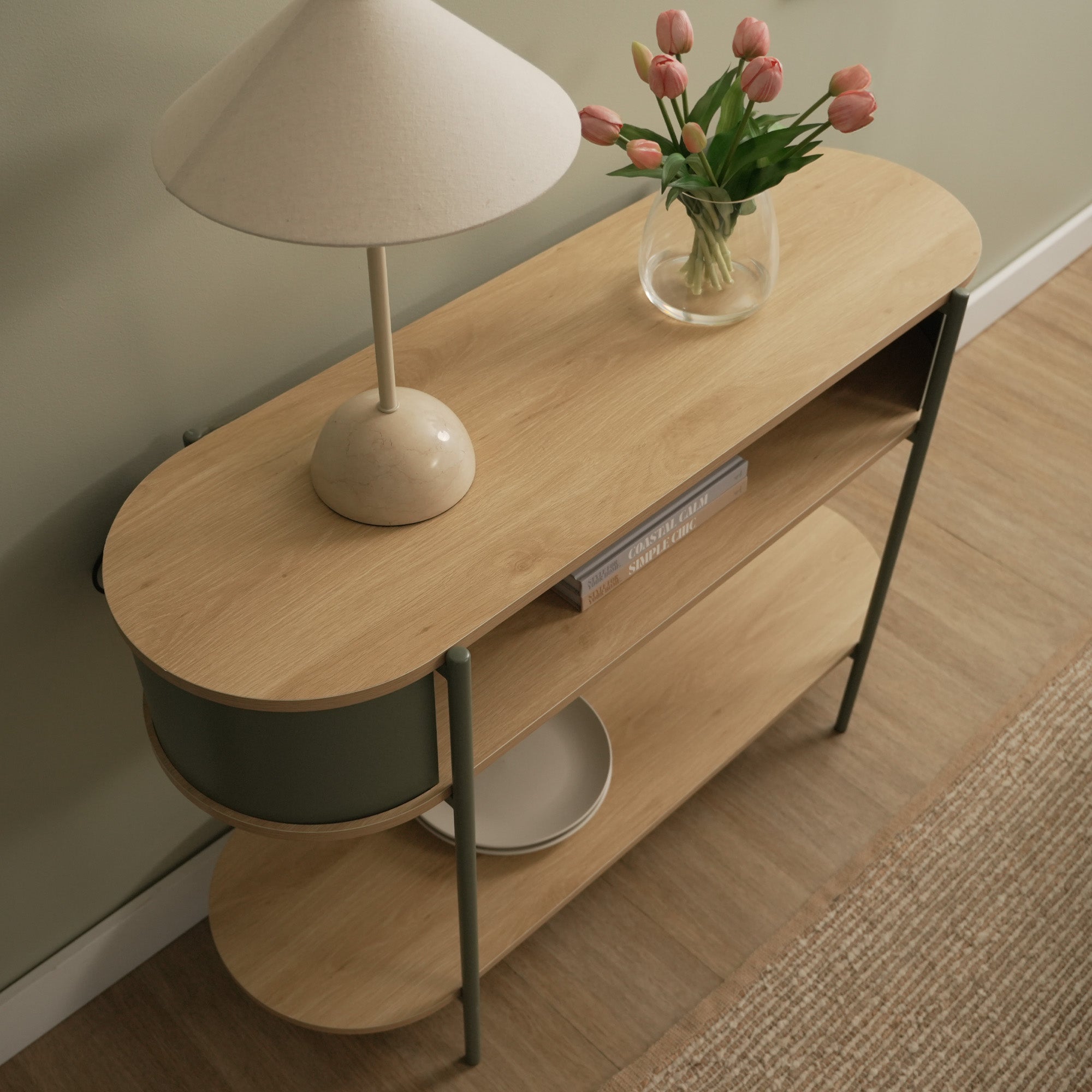 Boston Console Table Green (110cm)