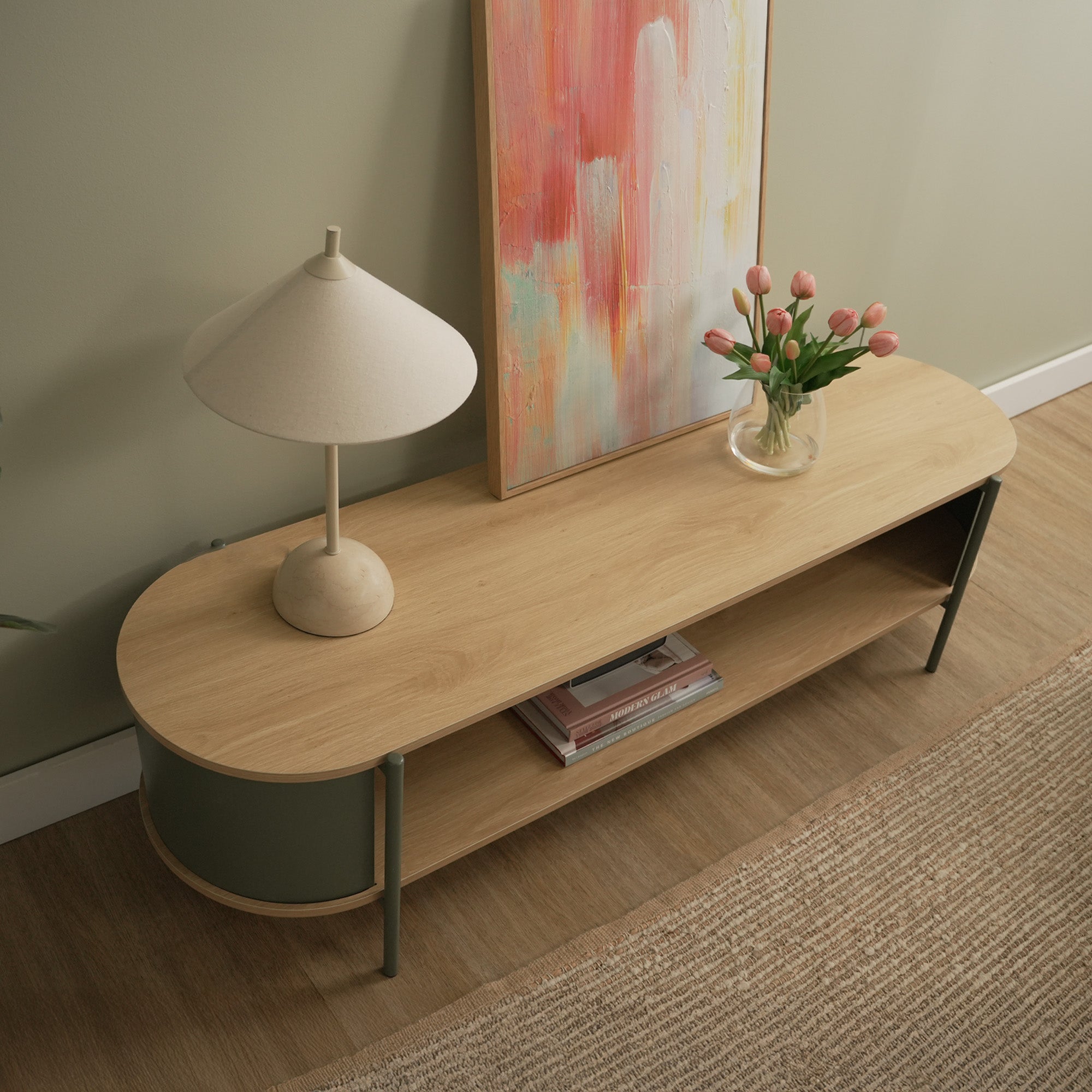 Boston Entertainment Unit Green (150cm)