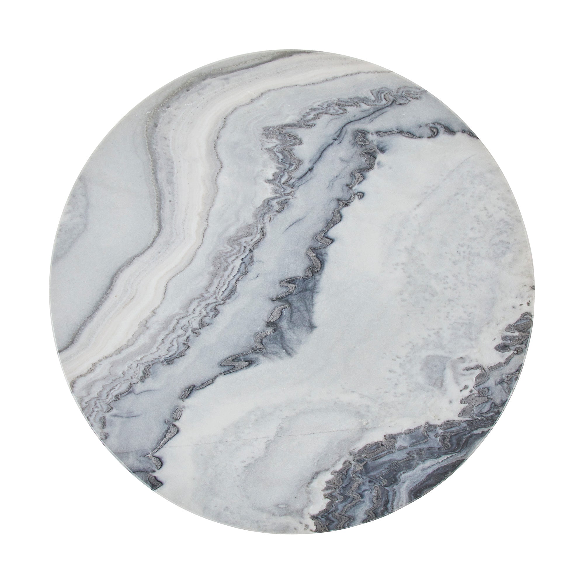 Fernando Marble and Metal Side Table Black