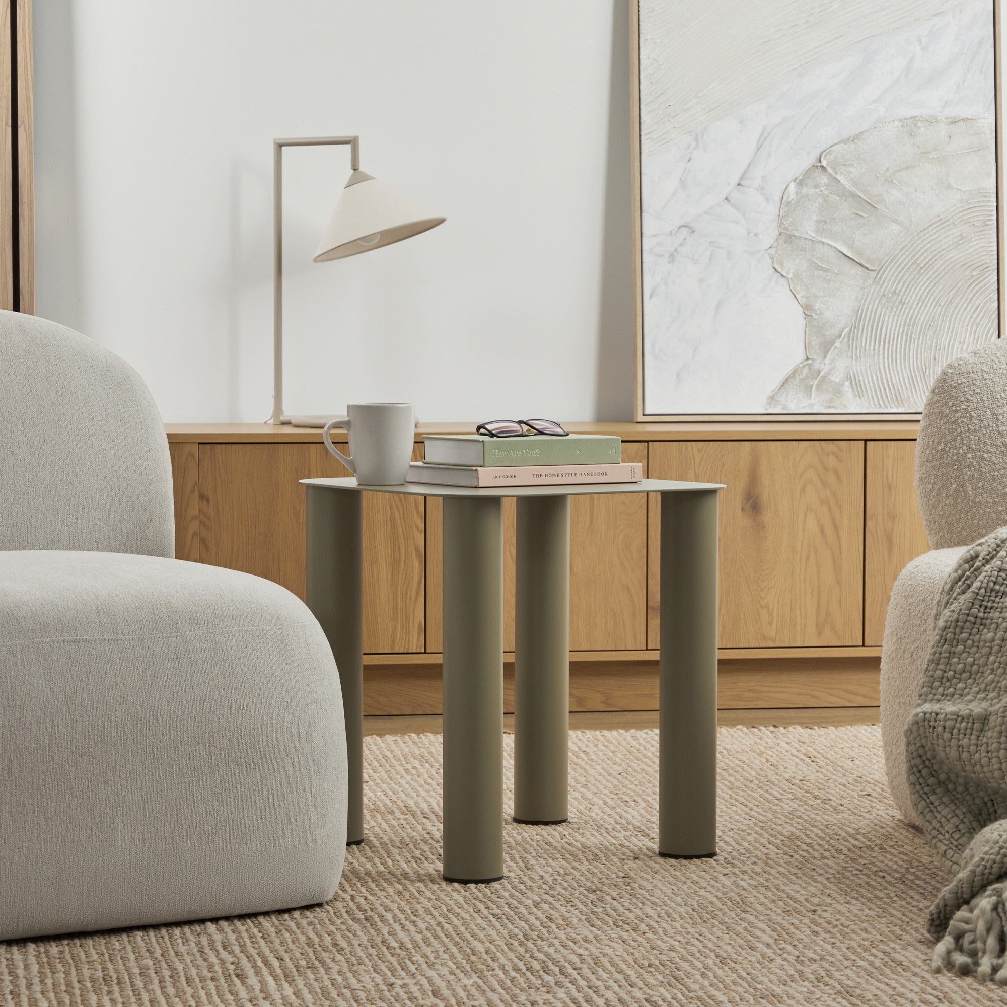 Maison Metal Square Side Table Olive
