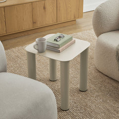 Maison Metal Square Side Table Birch